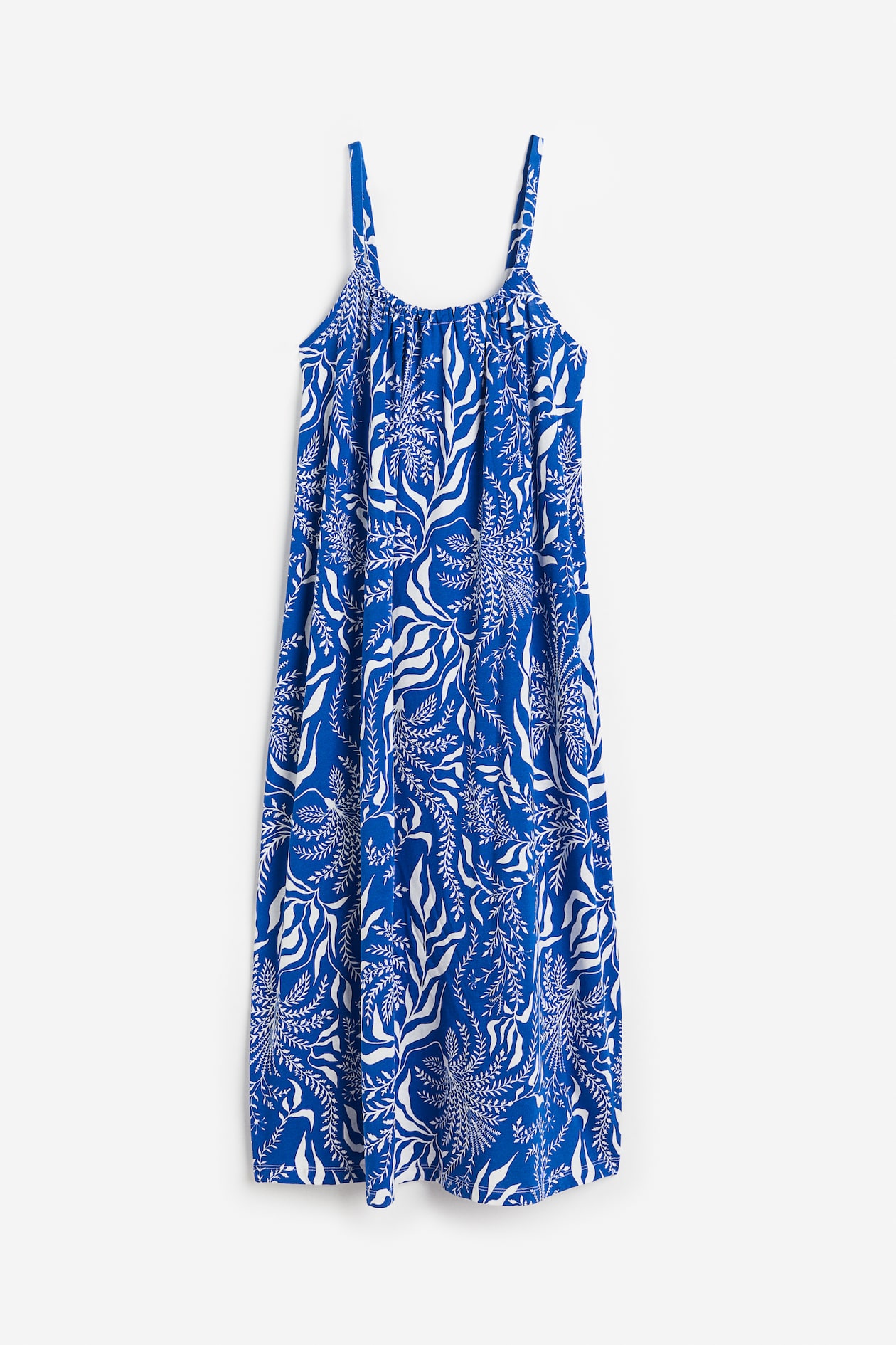 Oversized Jersey Dress - Round Neck - Sleeveless - Bright blue ...