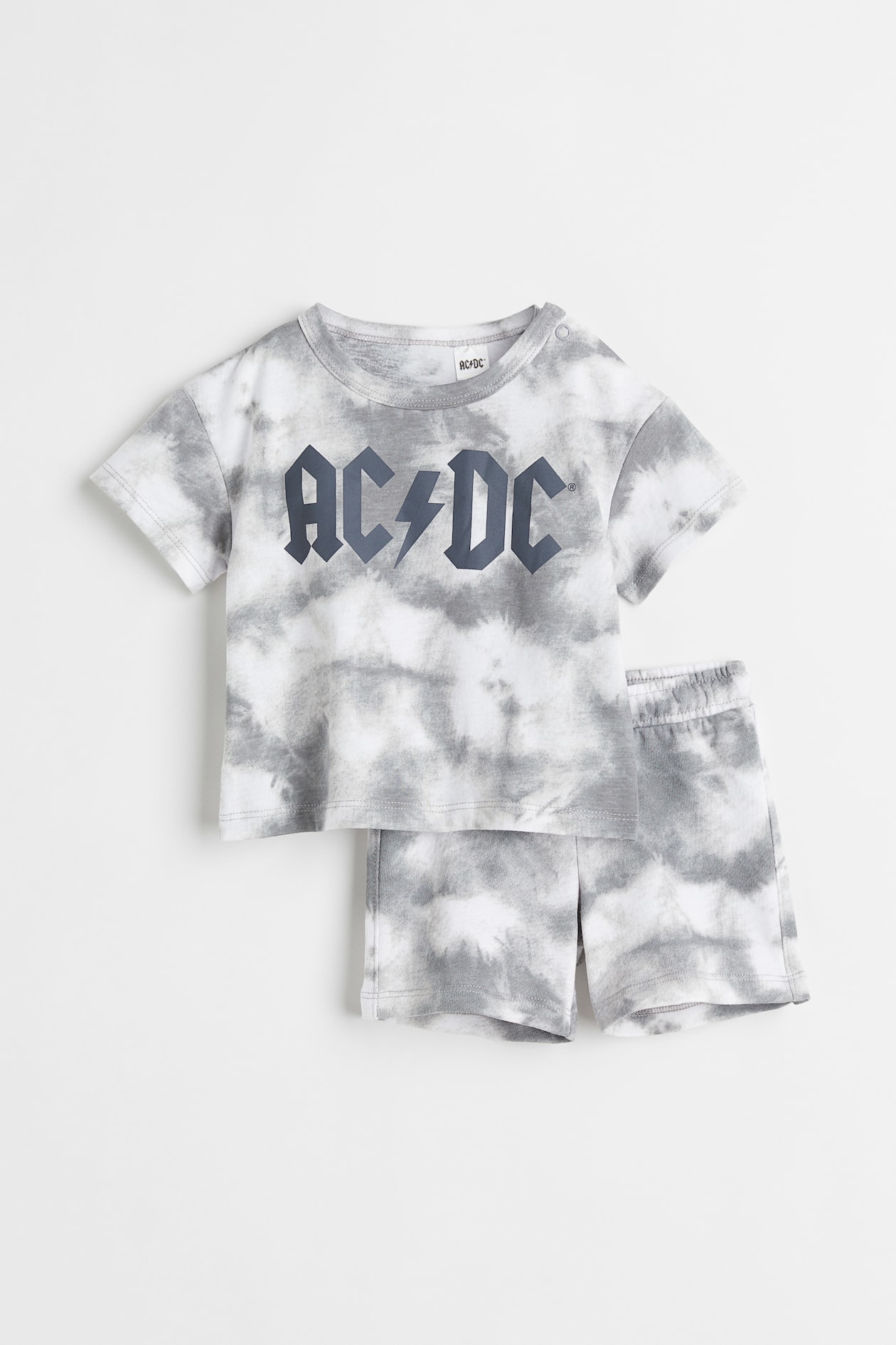 2-piece Printed Cotton Set - Gray/AC/DC - Kids | H&M US
