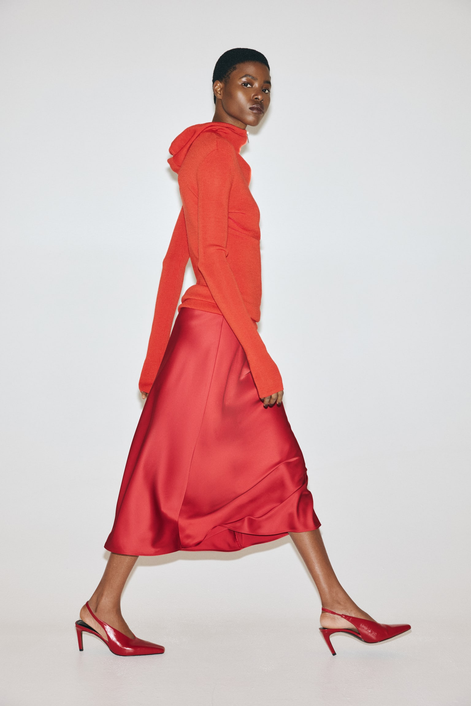 Midi skirt - Red/Dark brown/Black/Light beige/Navy blue/Brown/Snakeskin pattern/Light beige/Leopard print/Dark red/Burgundy/Dark beige/Leopard print/Black/White floral/Dark purple/Pale yellow - 5