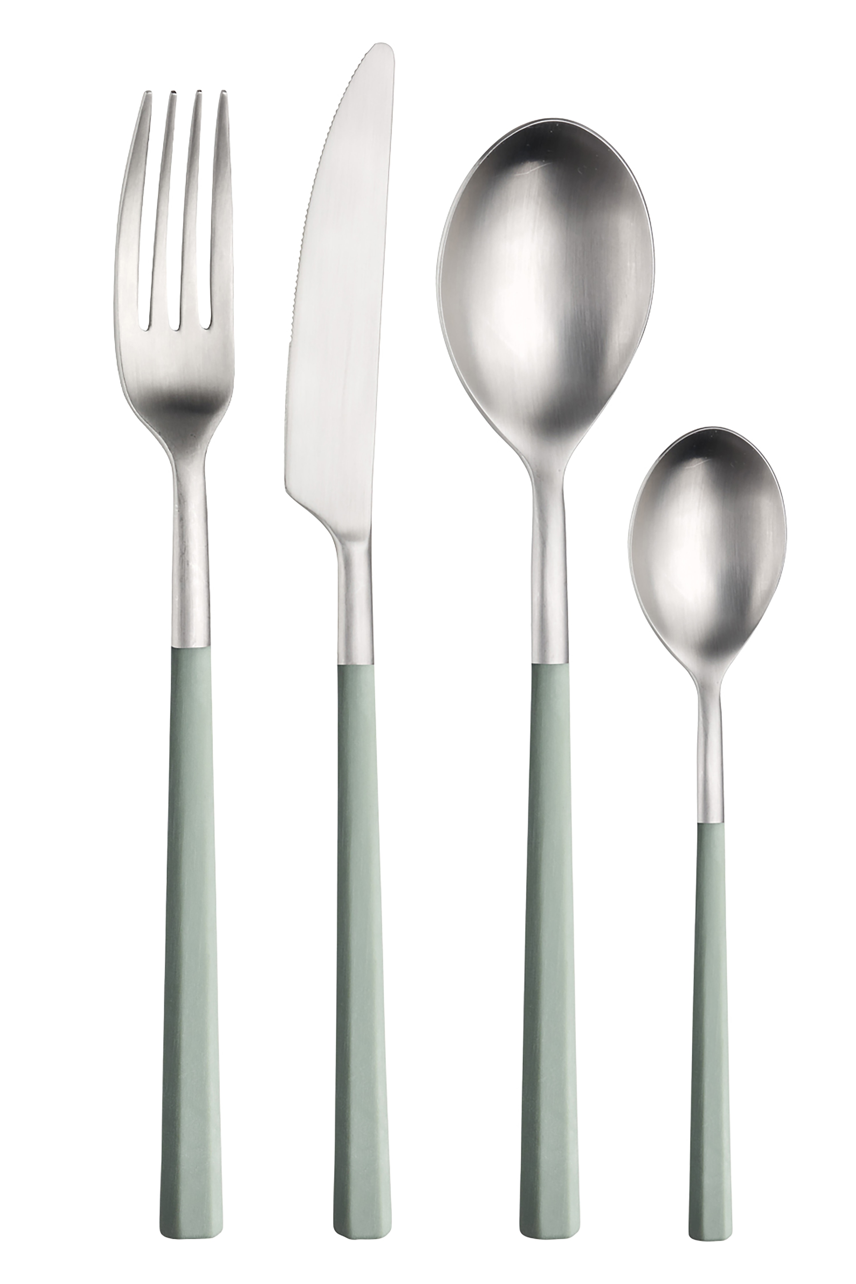 Pintinox - Hive Servizio 16 Pz - Manico Salvia&acciaio Satinato