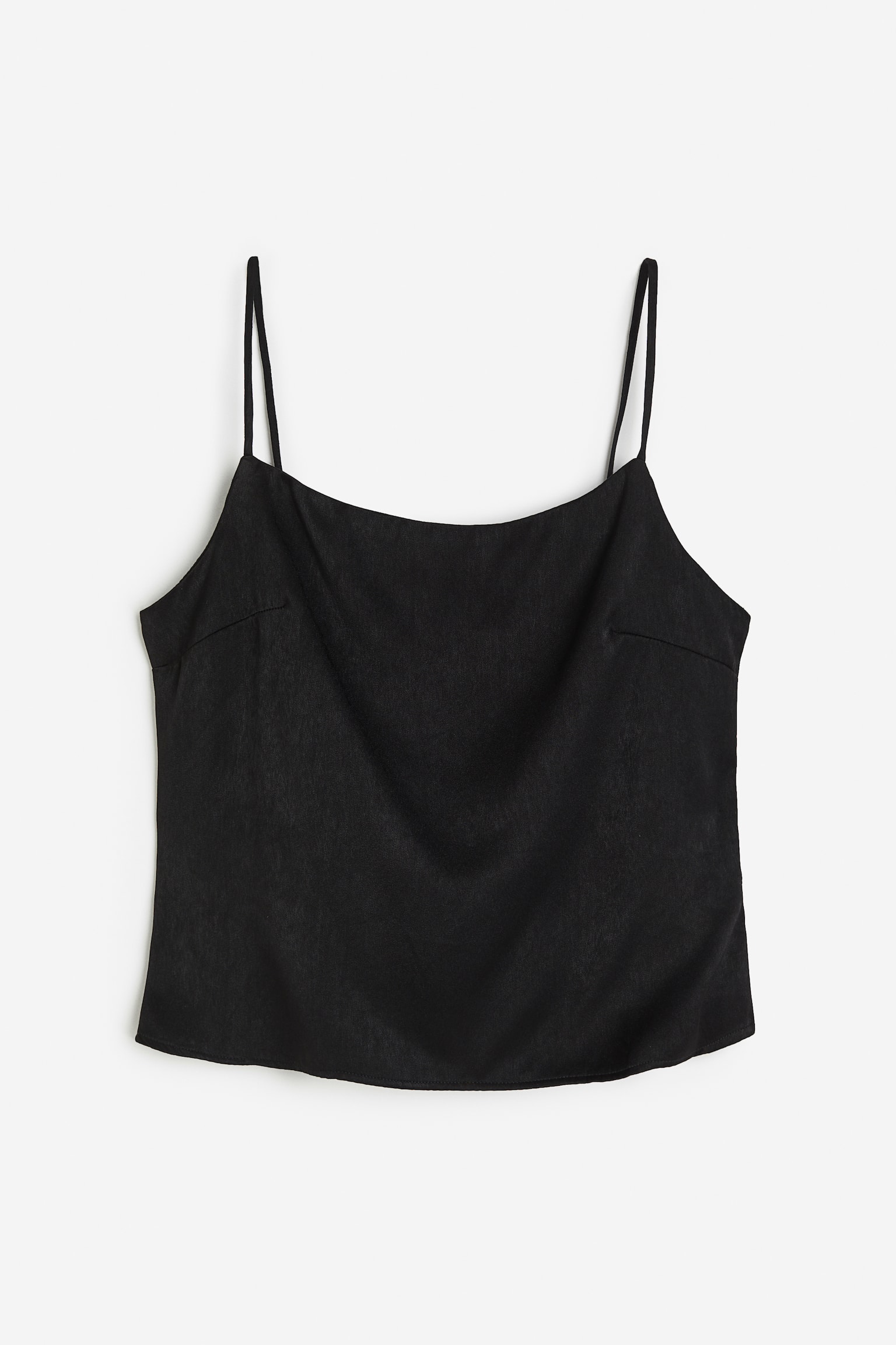 Tie-detail strappy top - Black/Light grey - 1