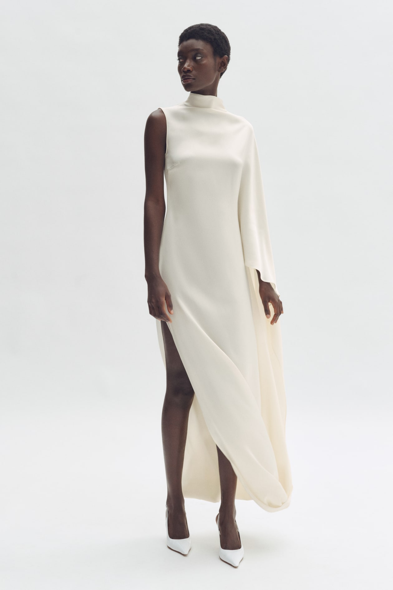Satin Cape Dress - image 5