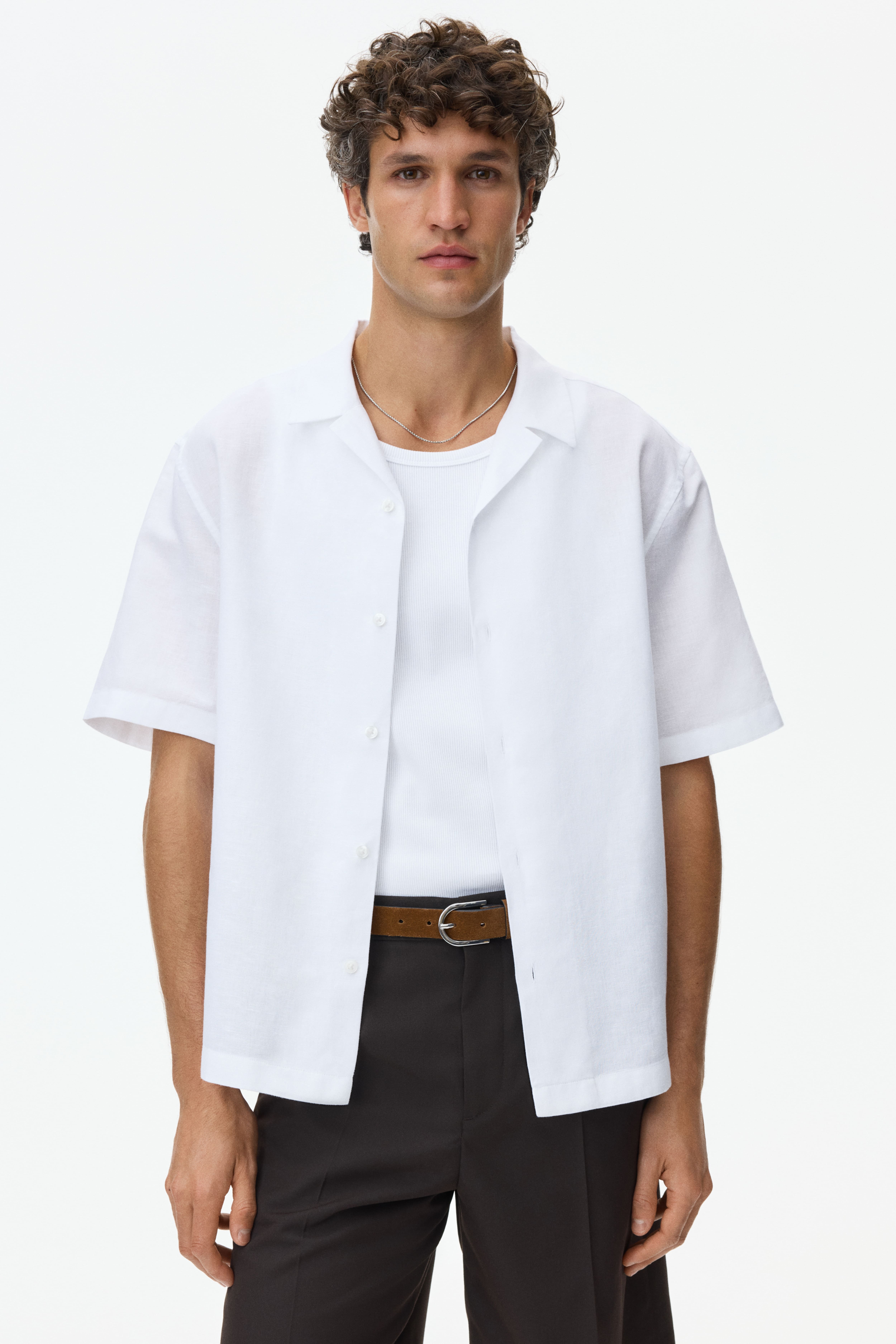 Relaxed-Fit Linen-Blend Resort Shirt
