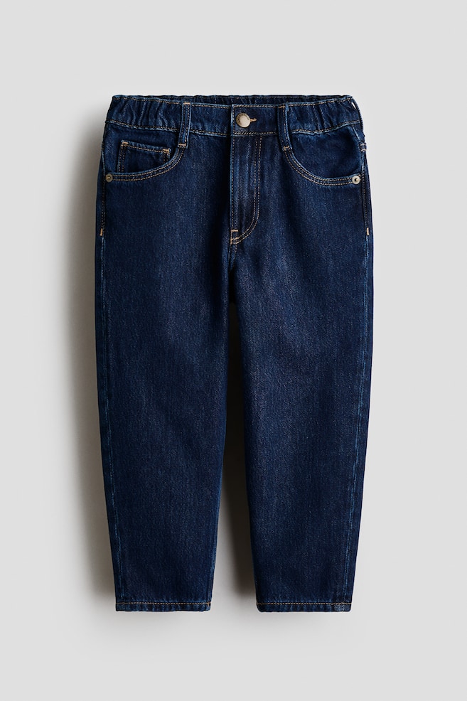 Tapered Cotton-blend Jeans - Dark denim blue/Denim blue/Light denim blue/Dark gray - 1