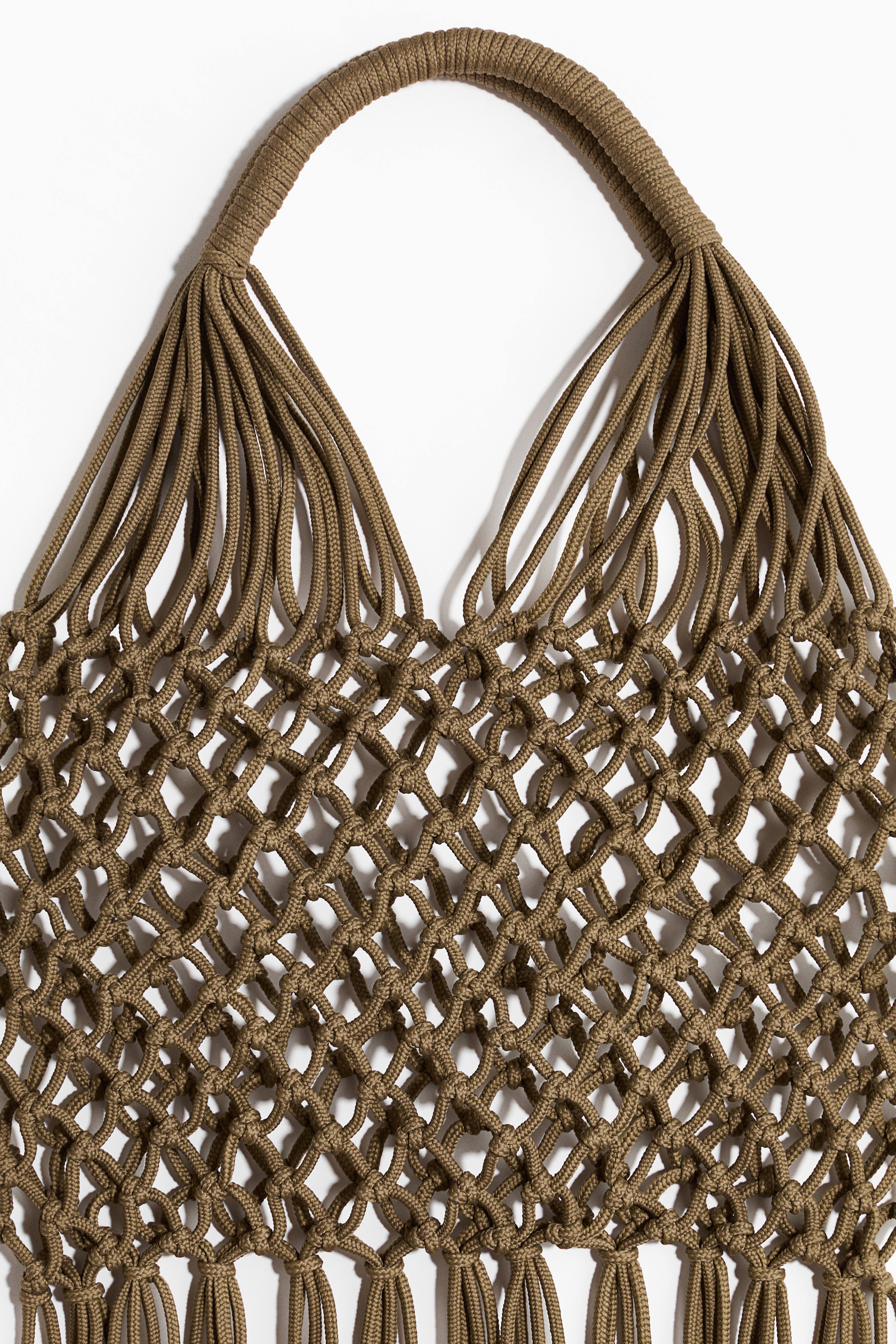 Fringed Net Shoulder Bag
