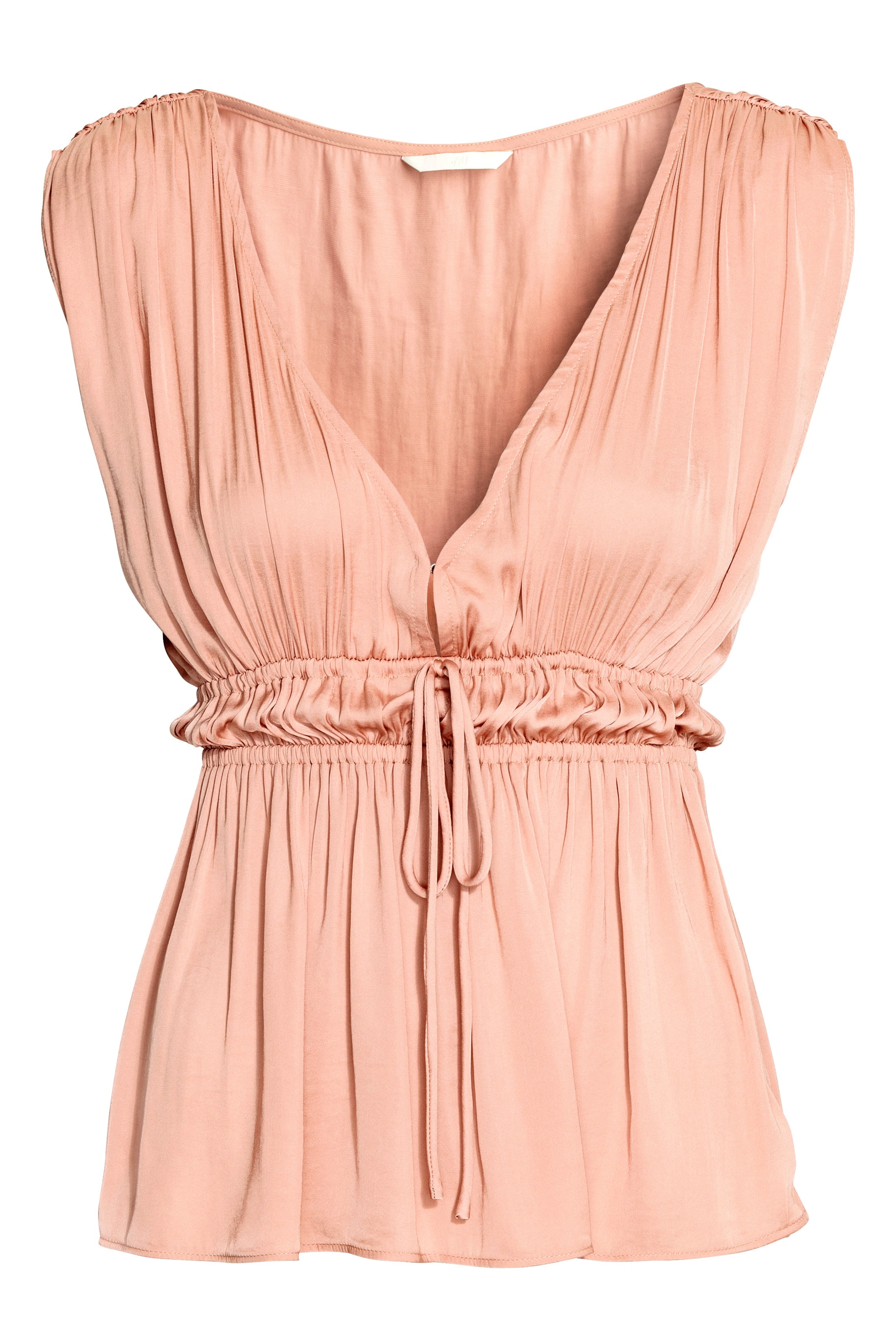 View larger image: V-neck Satin Top - Powder pink - Ladies | H&M US 1