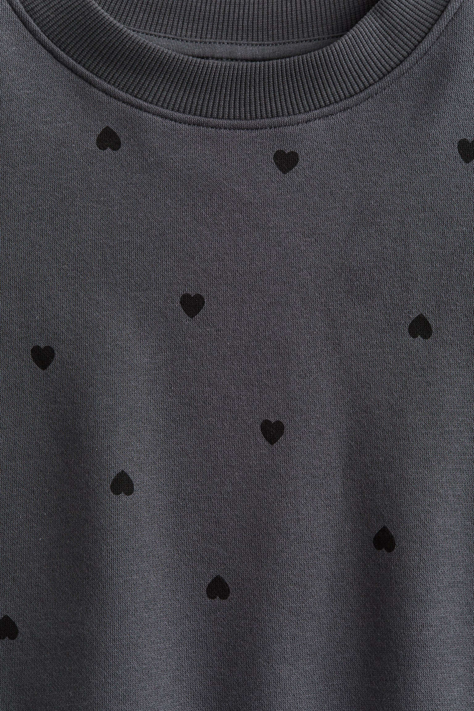 Frilled sweatshirt - Dark grey/Hearts/Light purple/Pink/Light pink/Dark red - 2