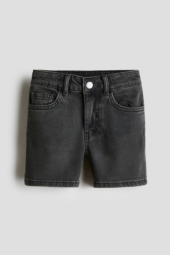 Calções em ganga - Preto lavado/Azul denim pálido/Azul denim - 1