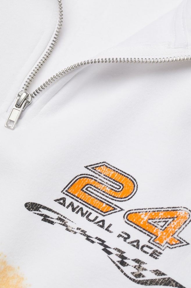 Zip-top sweatshirt - White/Speed Slammin’ - 2