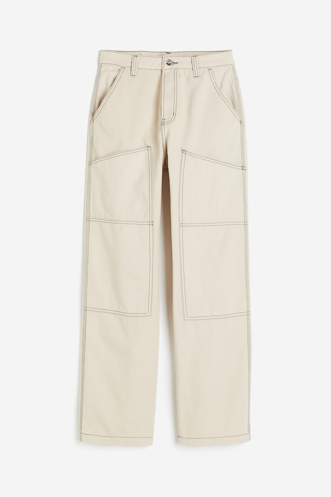 Worker-broek van keper - Lichtbeige - 1