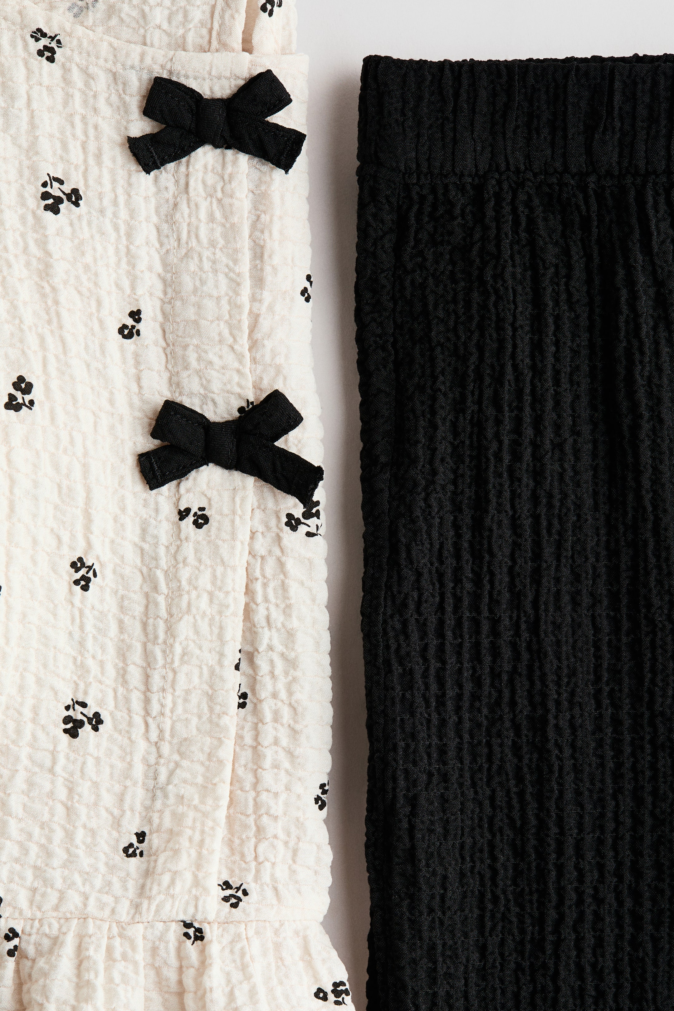 Детские топы H&M 2-piece bow-detail crinkled set — фото 3