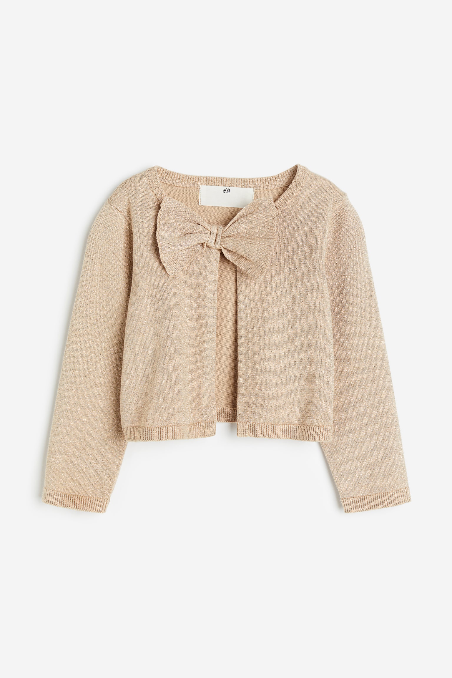 Glittery Cardigan - Beige/Pink - 1