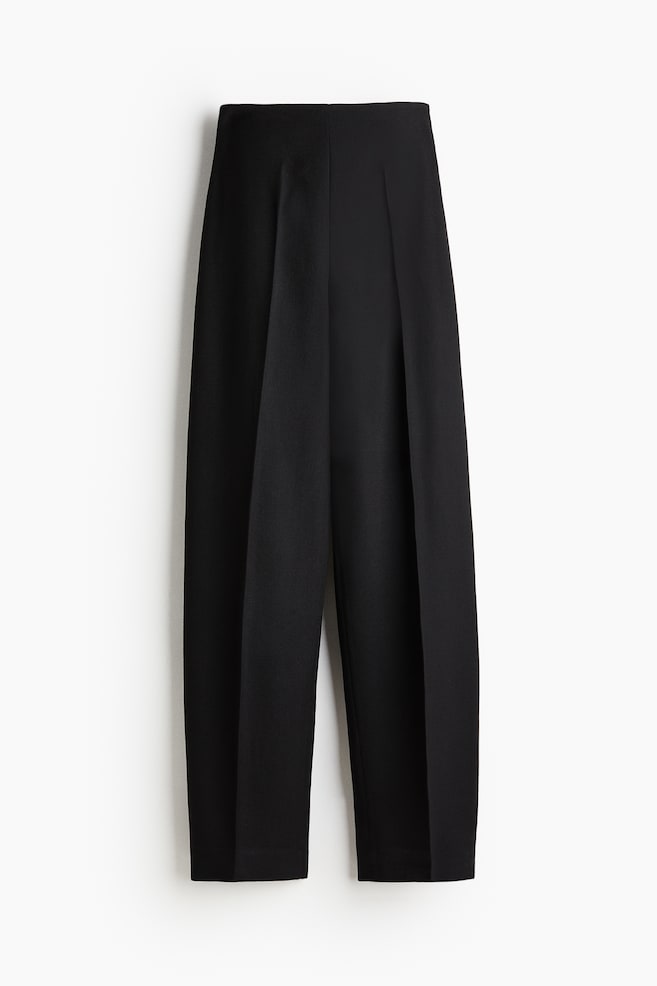 Slit-detail wool trousers - Black - 1
