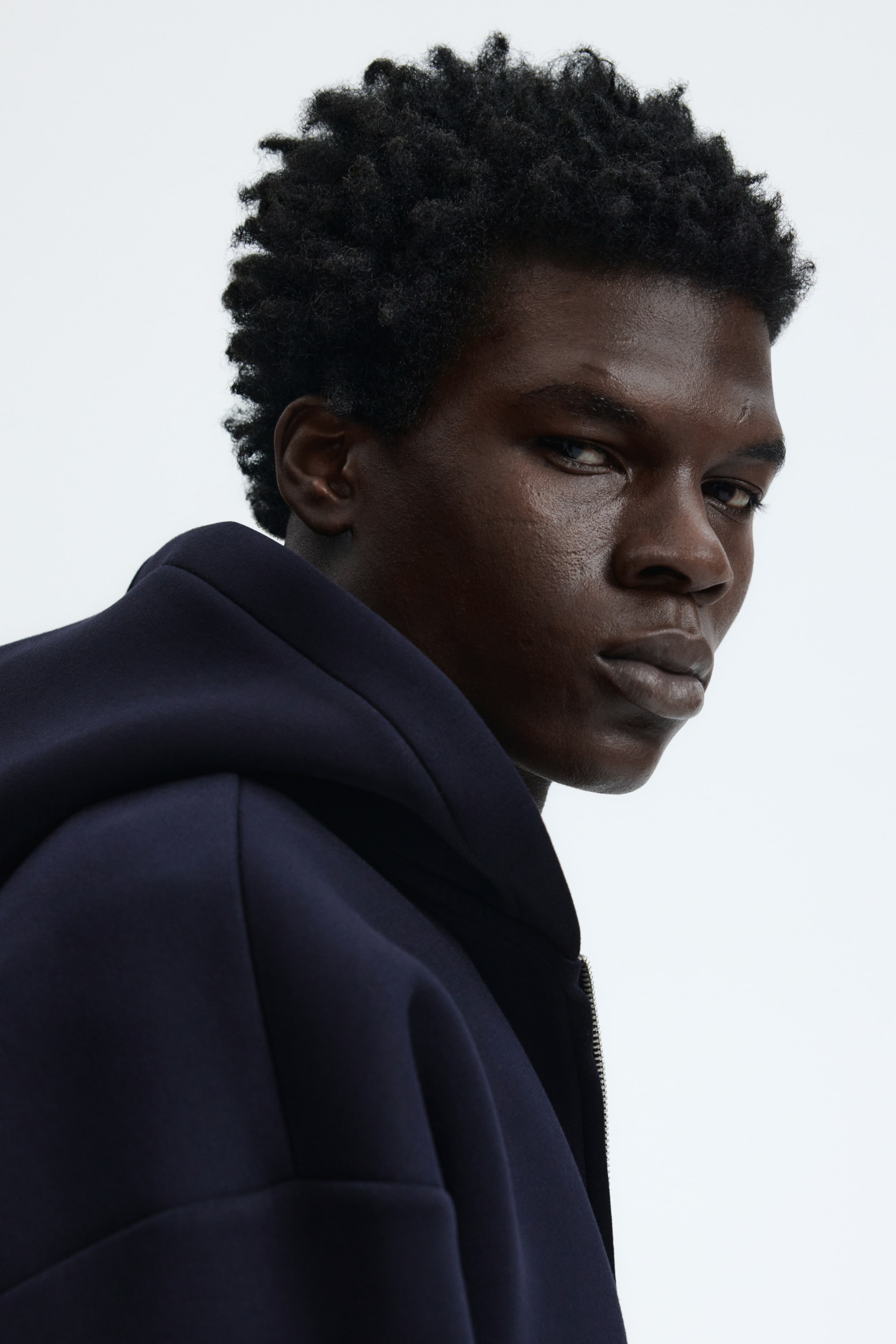 View larger image: Loose Fit Zip-through hoodie - Dark blue - Men | H&M IN 3