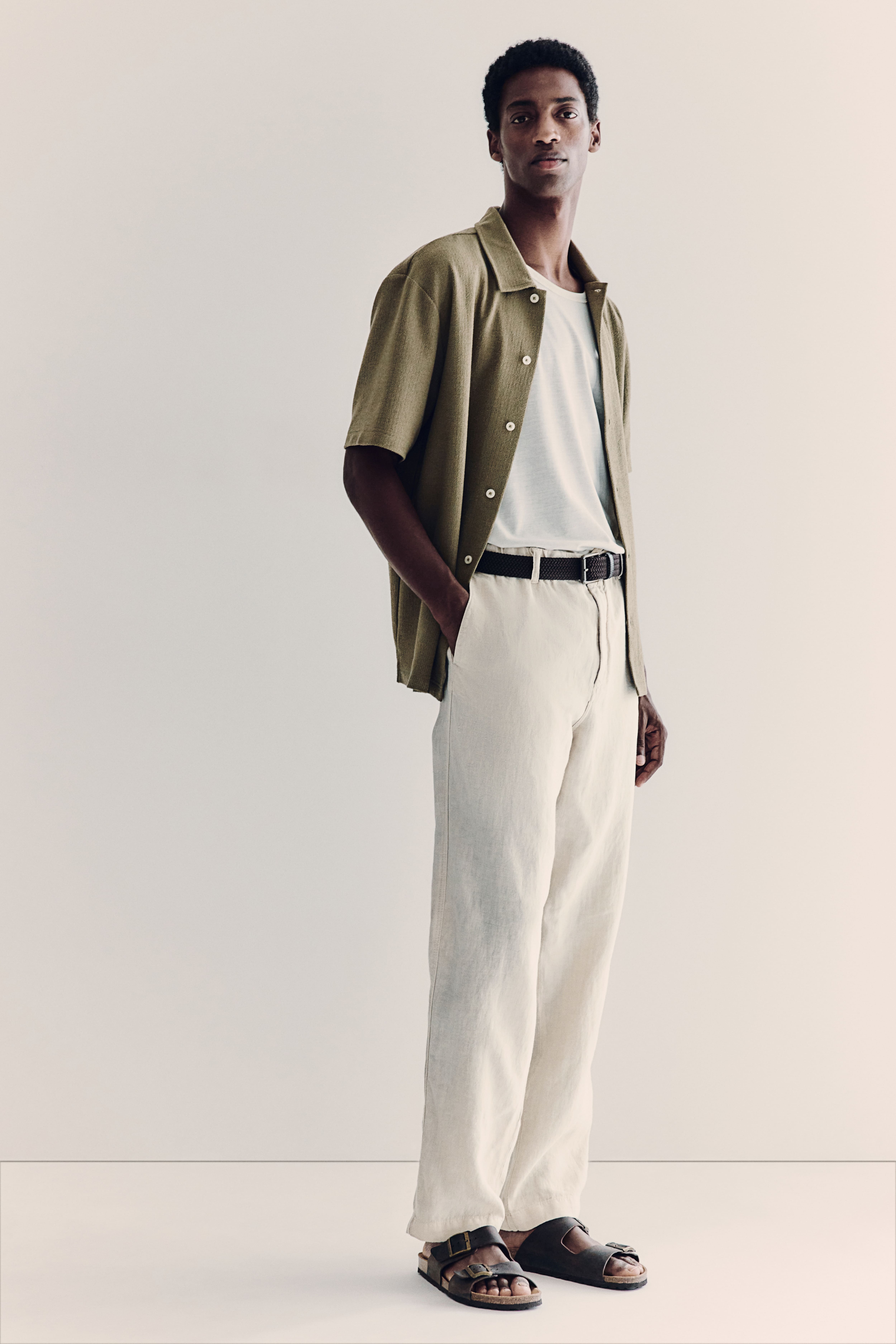 H&m linen trousers best sale