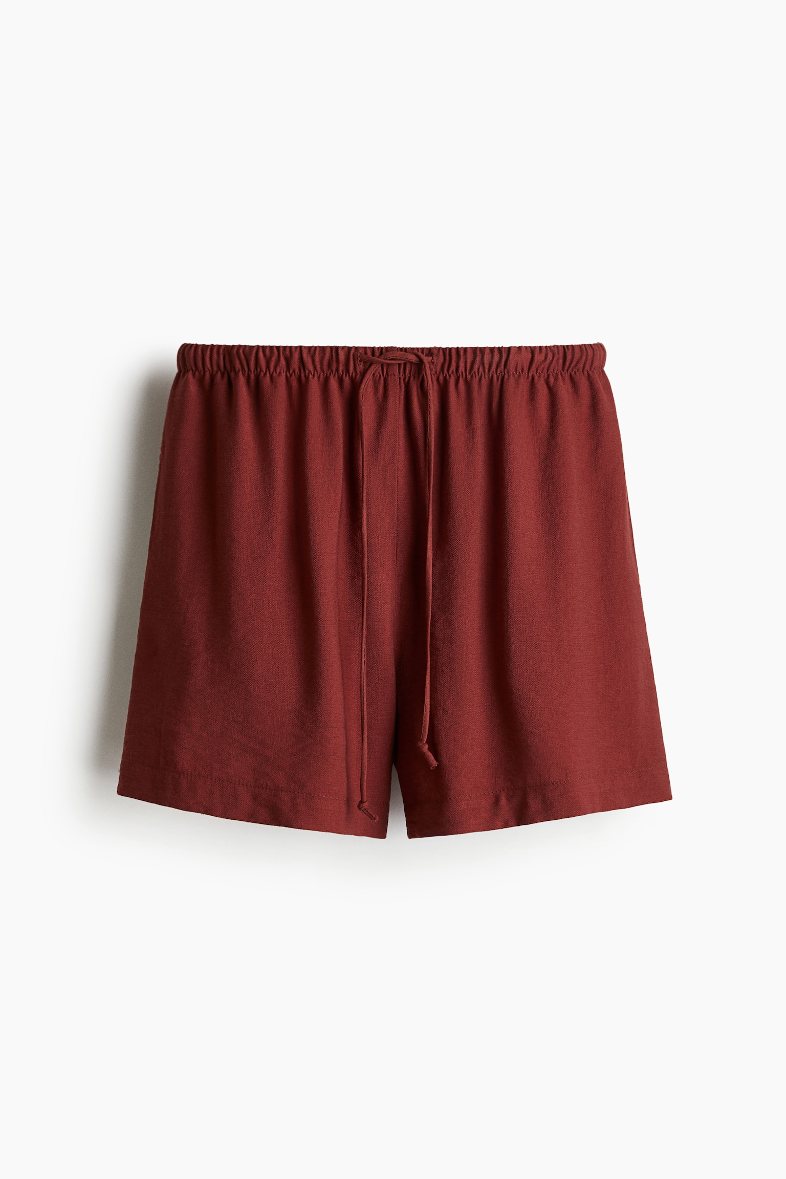 Женские шорты H&M Drawstring, цвет: Ржавый красный — фото 1