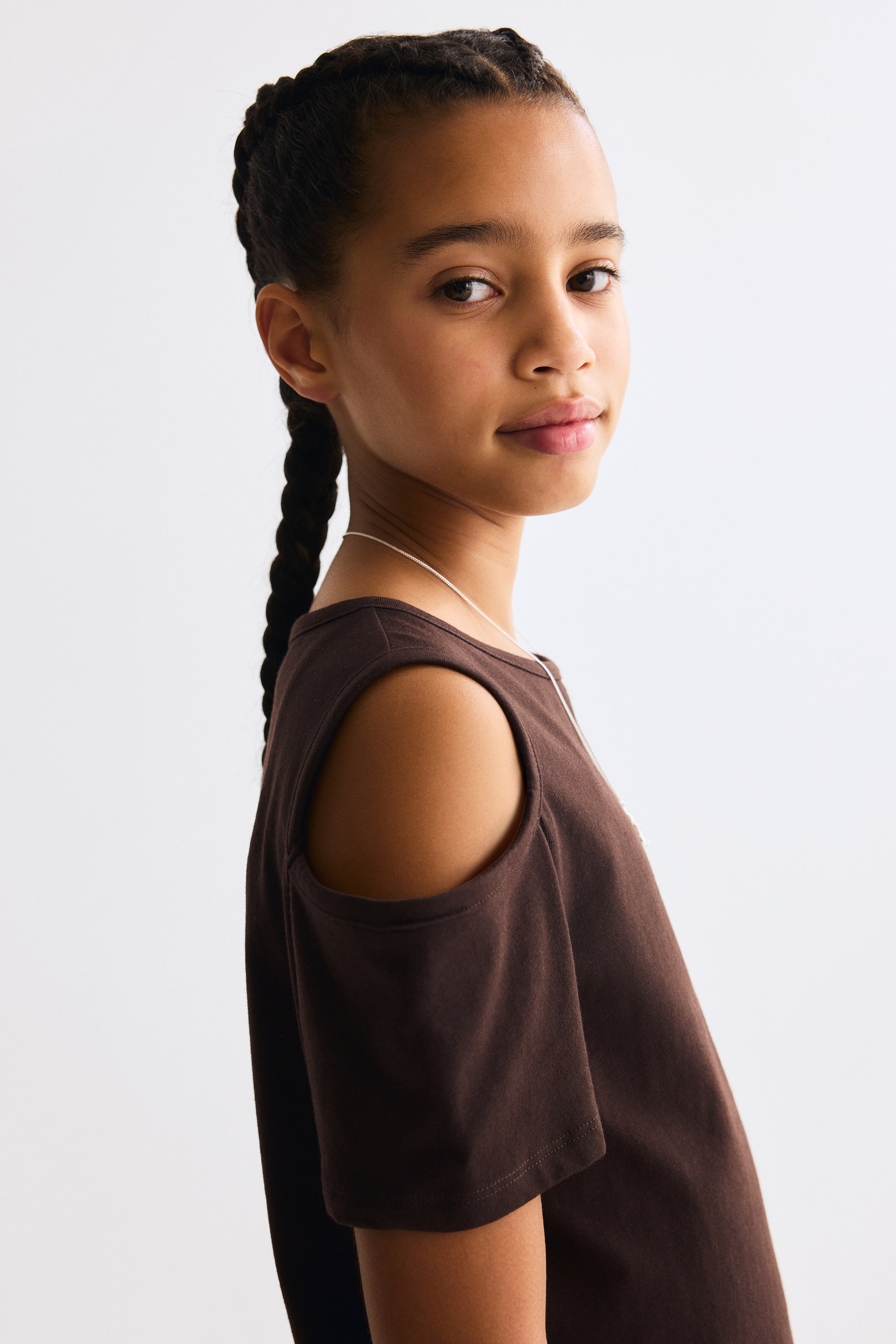 Open-Shoulder Cotton Top