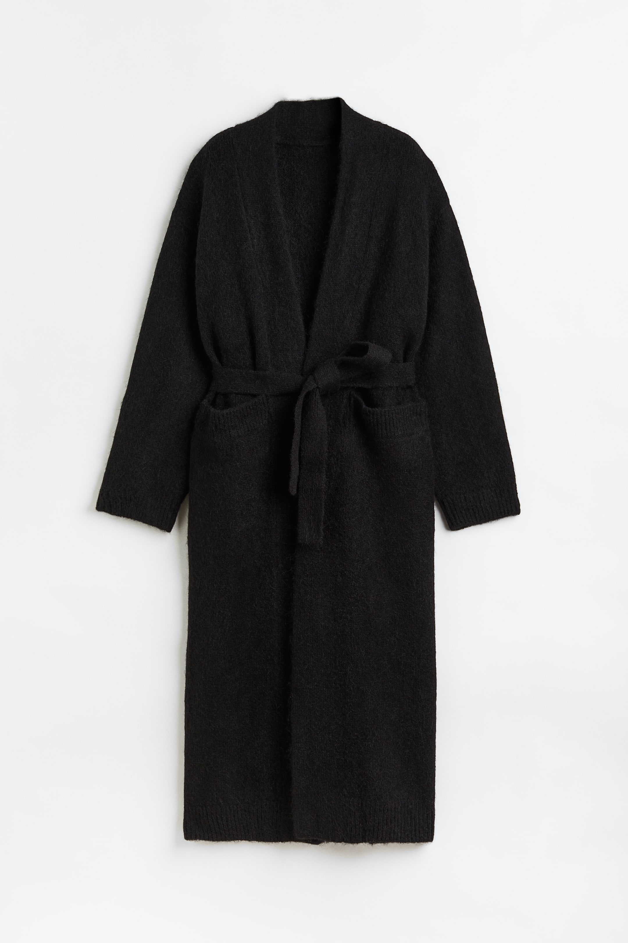 View larger image: Oversized wool-blend cardigan - Black - Ladies | H&M 1