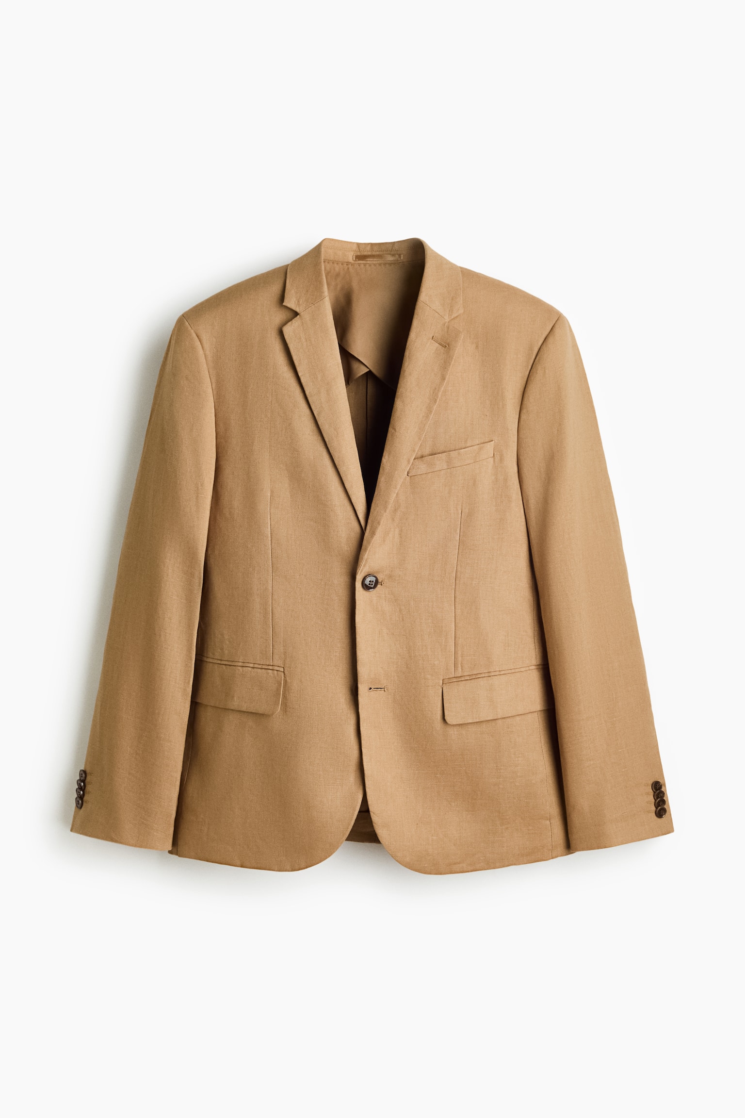 Slim Fit Linen jacket - Beige/Khaki green/Black/Light beige