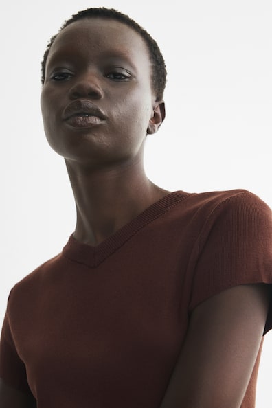 レーヨンブレンド ファインニットTシャツ
