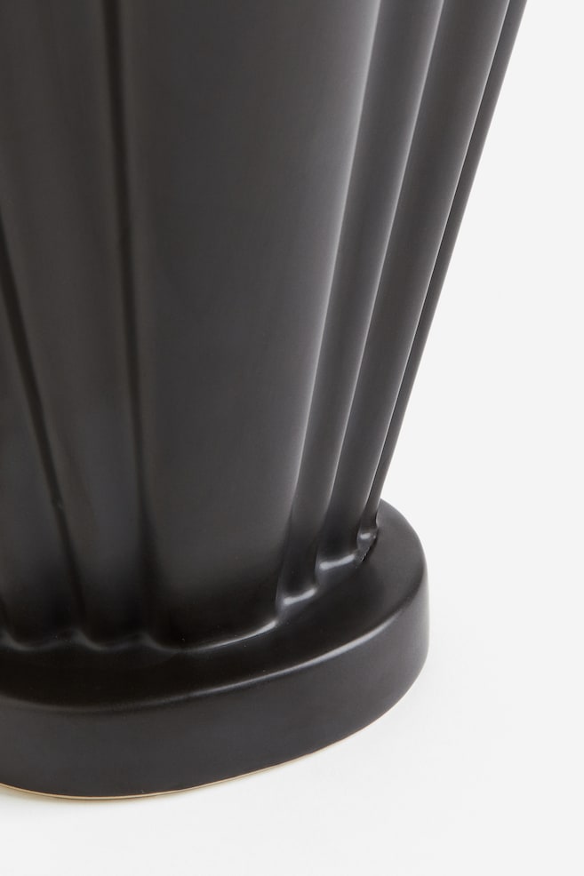 Grand vase en grès cérame - Noir/Écru - 3