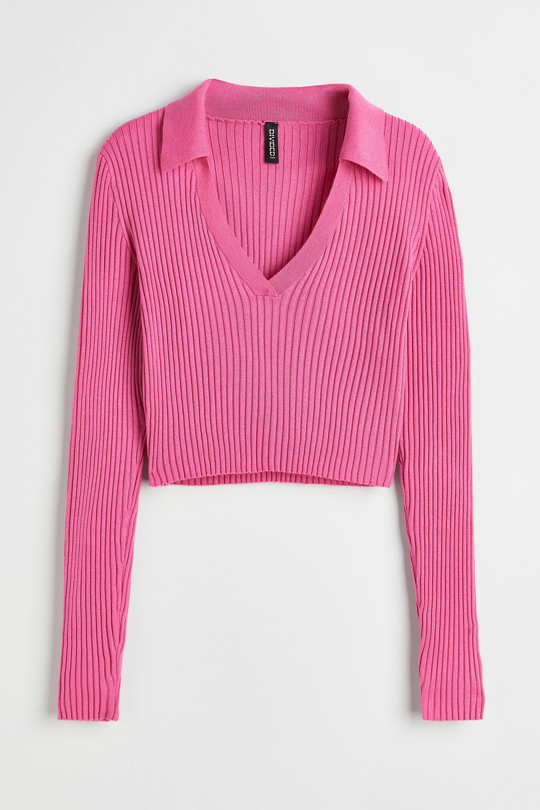 Topshop - Everyday - T-shirt à manches longues - Rose clair