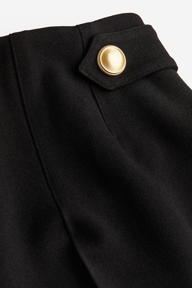 Stylede bukser i jersey - Sort/Mørkegråmeleret - 6