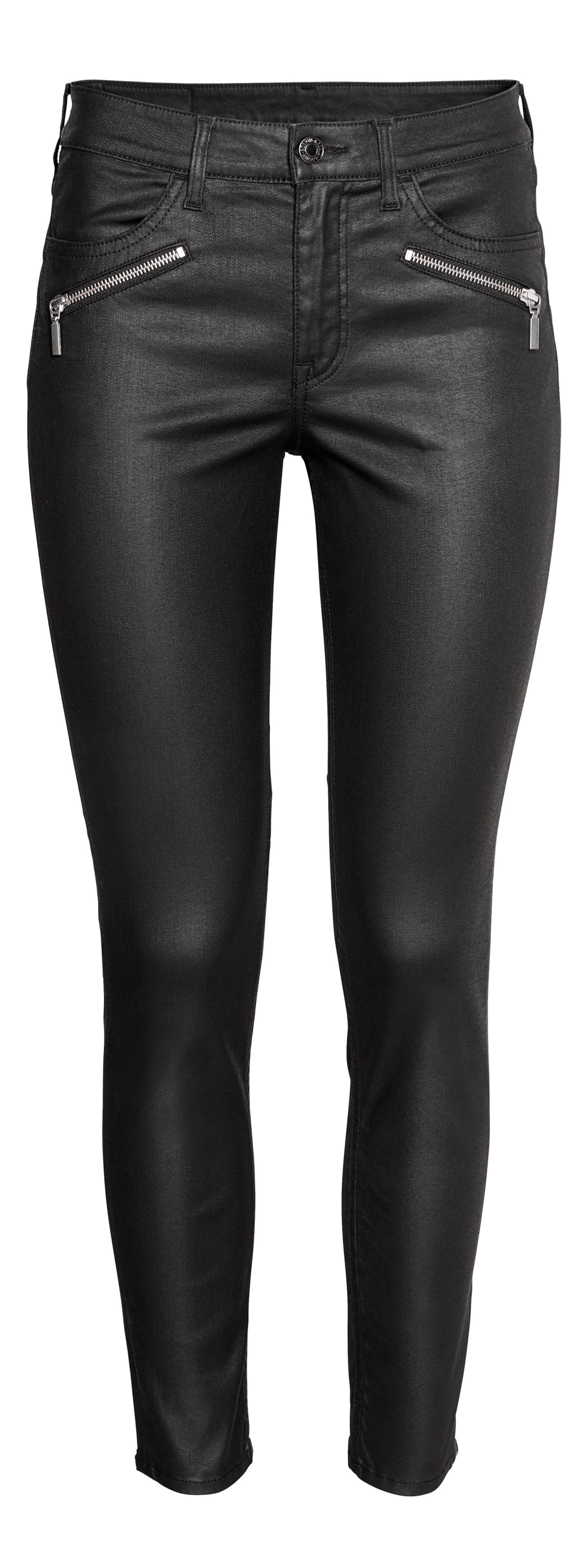 Büyük resmi görüntüle: Skinny Regular Ankle Jeans - Siyah/Kaplama - KADIN | H&M TR 1