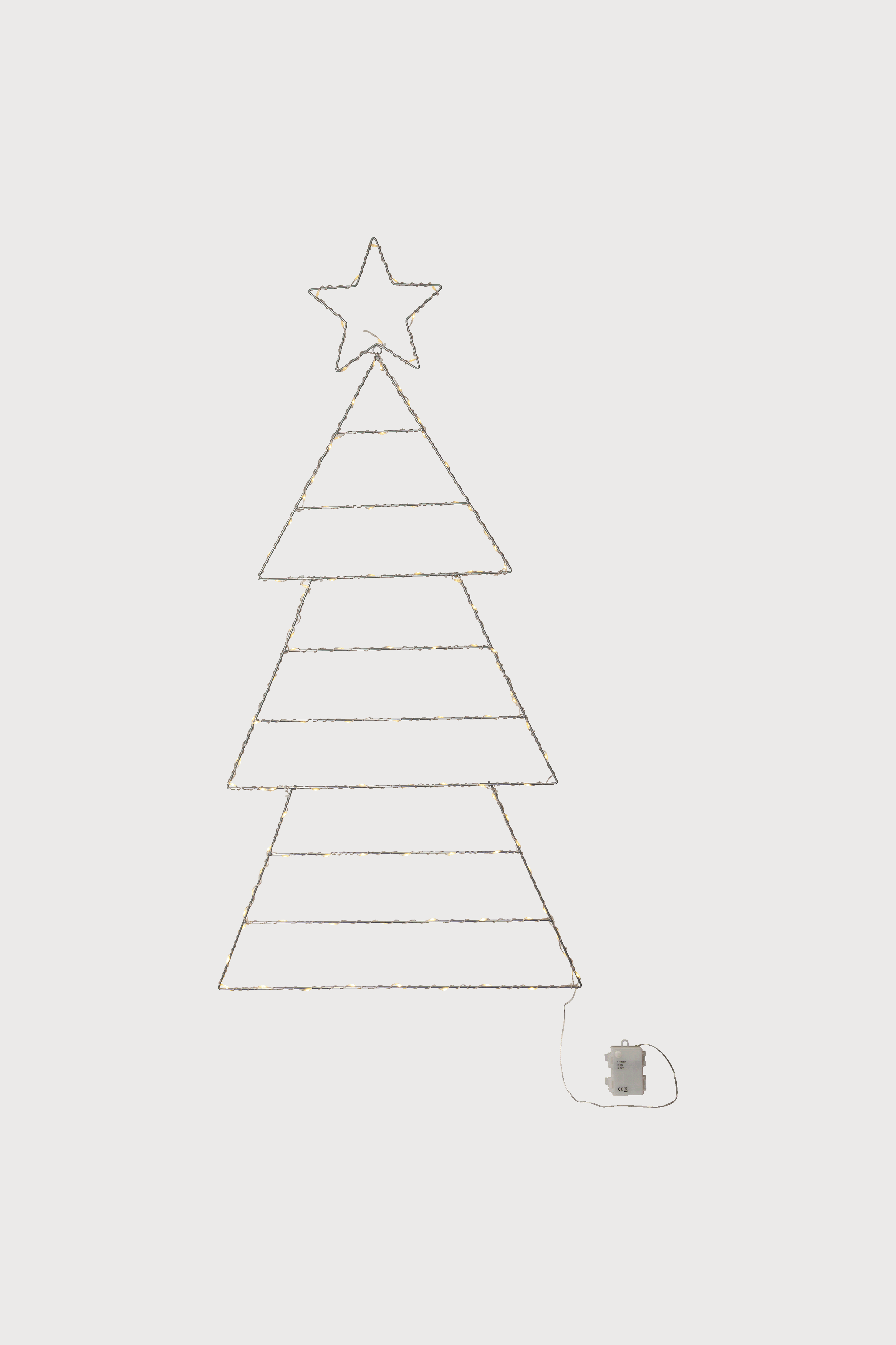 Star Trading - Decorazione Per Esterni Folde A Batteria - Argento