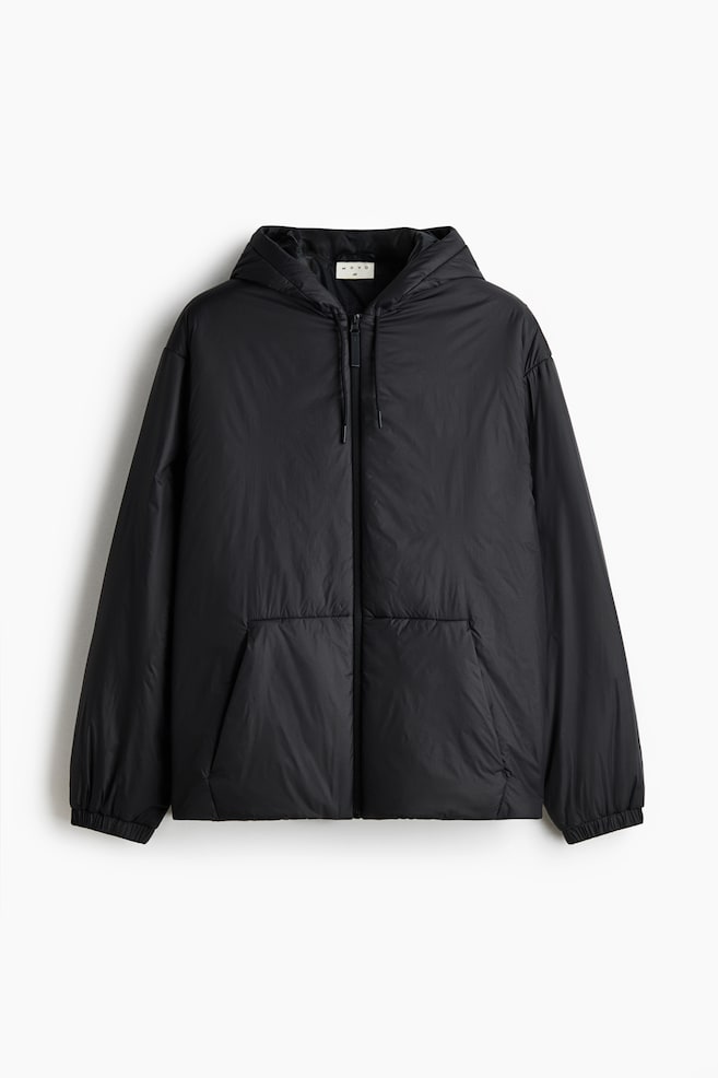 Winddichte & wasserabweisende Jacke mit Wattierung - Schwarz/Hellbeige - 1