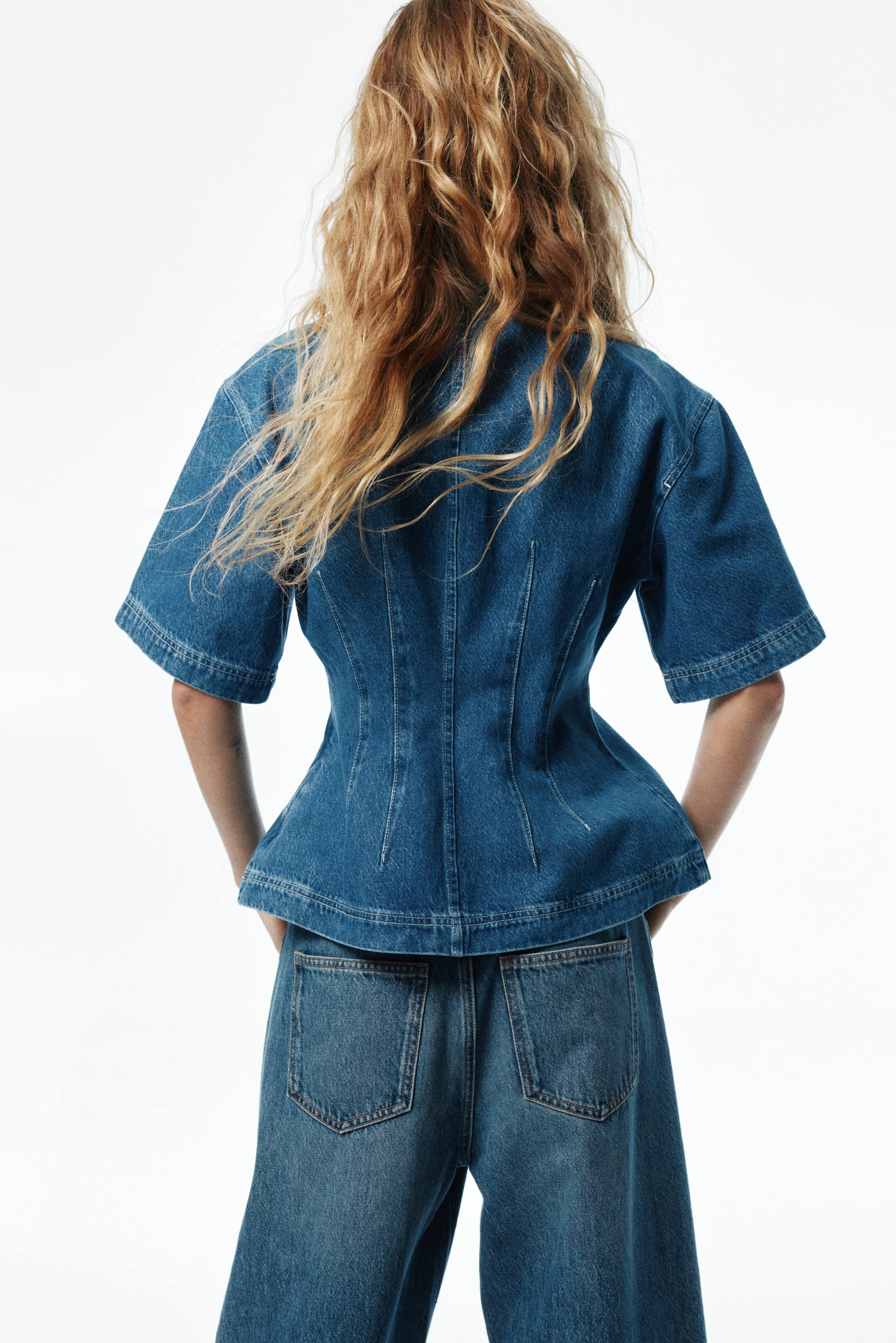 Agrandir l'image: Chemise cintrée en denim - Bleu denim - FEMME | H&M FR 3