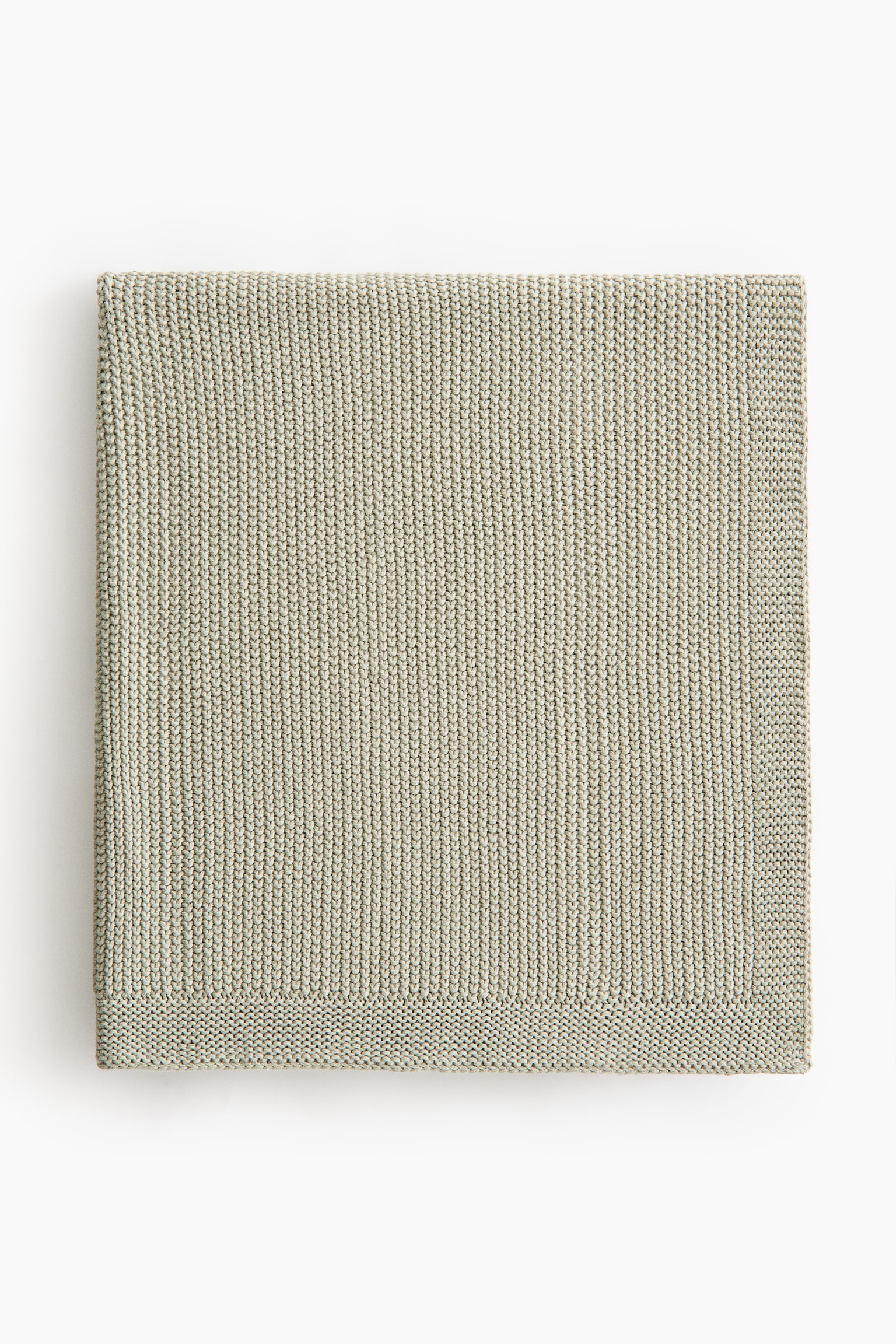 Manta para bebé en punto de arroz de algodón - Light khaki green
