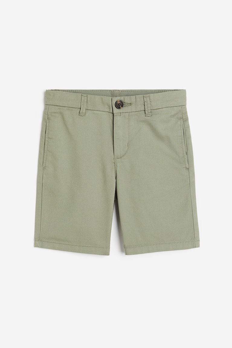コットンチノショートパンツ - ライトカーキグリーン - Kids | H&M JP