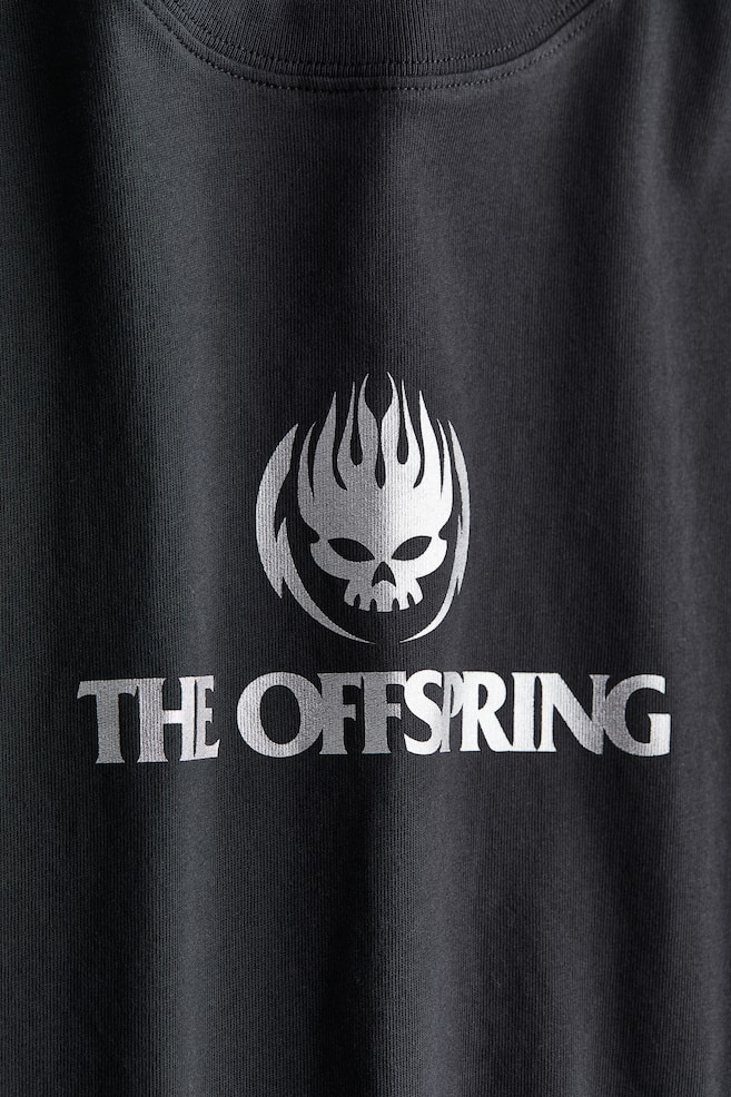 T-shirt oversize imprimé - Gris foncé/The Offspring/Vert kaki clair/Korn/Beige clair/The British Museum/Noir/Félix le Chat - 4