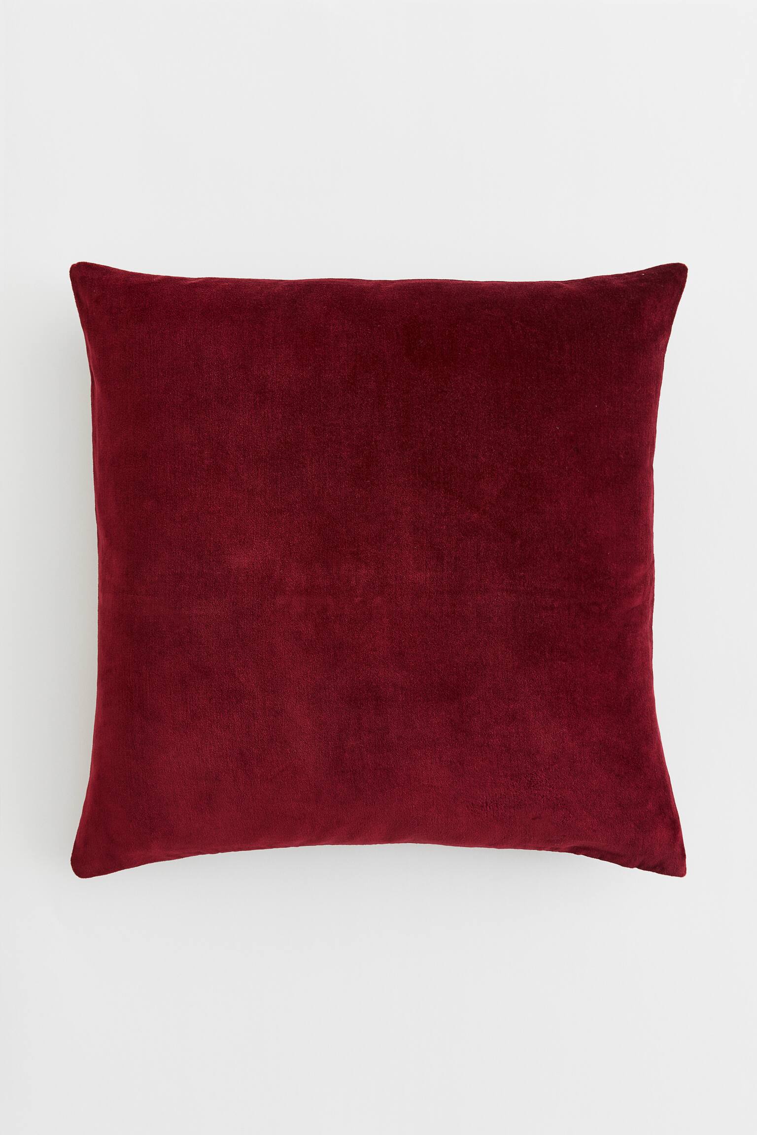 Velvet cushion cover - Dark red - 1