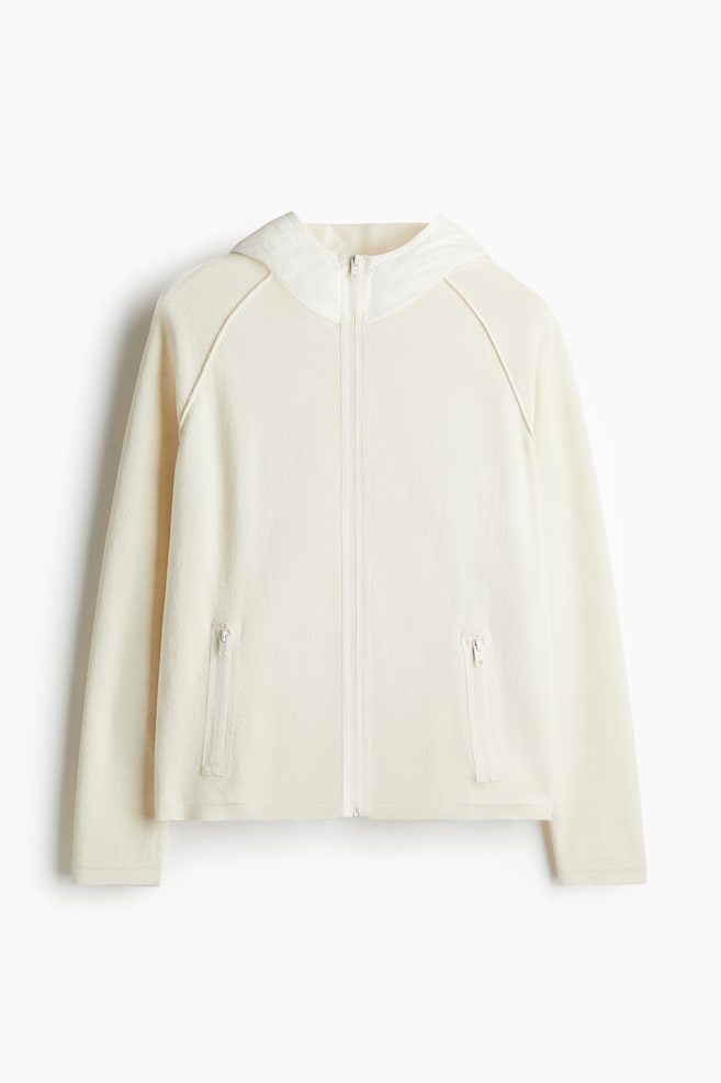 Regular-Fit Jersey Hooded Jacket - Cream - 1