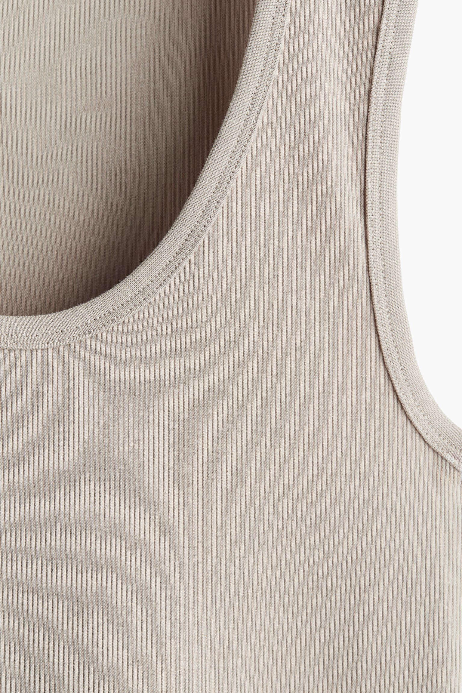 Rib Tank - Light greige/White/Black/Light grey marle/Light beige/Cream - 7