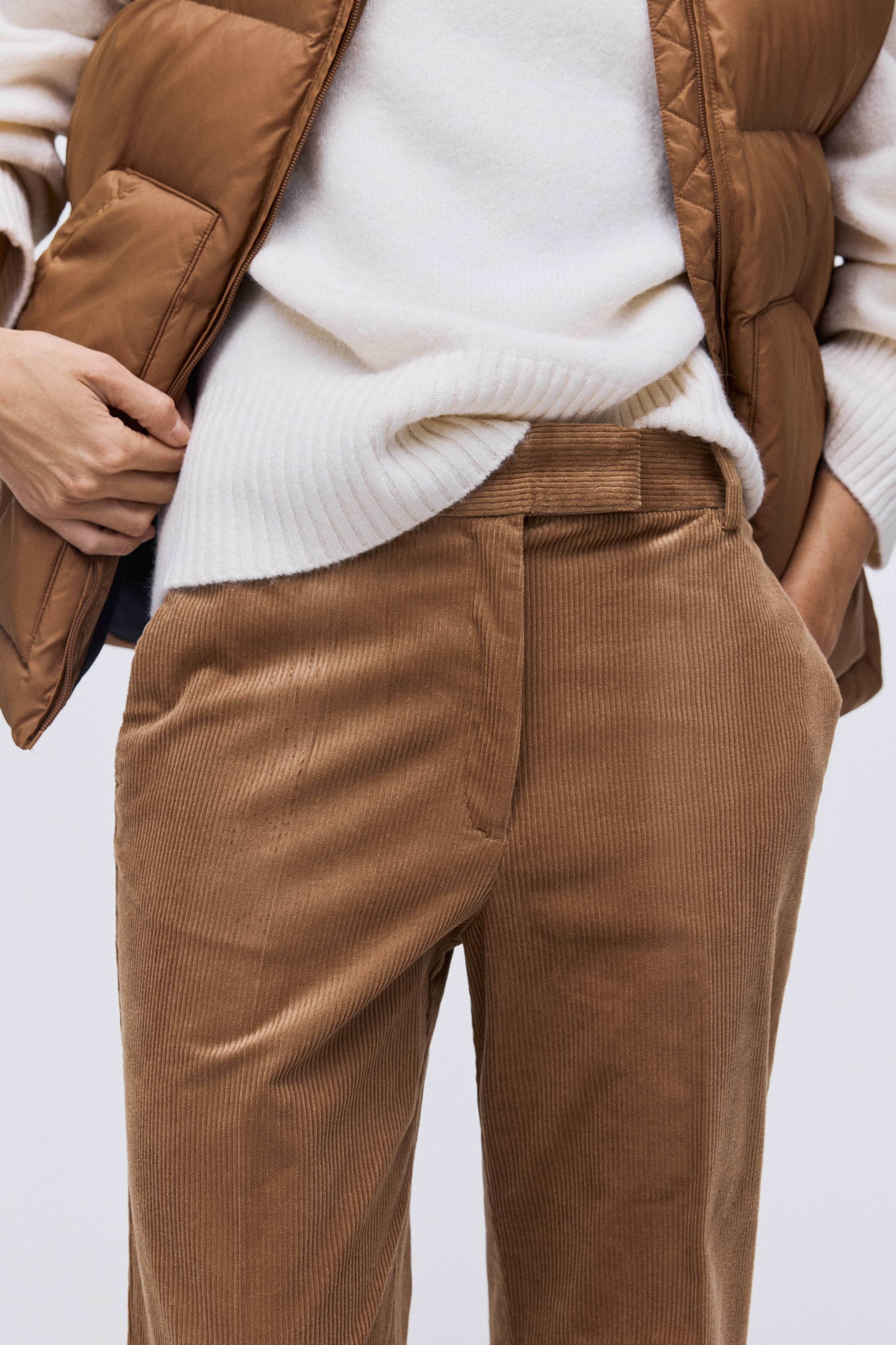 Bootcut corduroy trousers