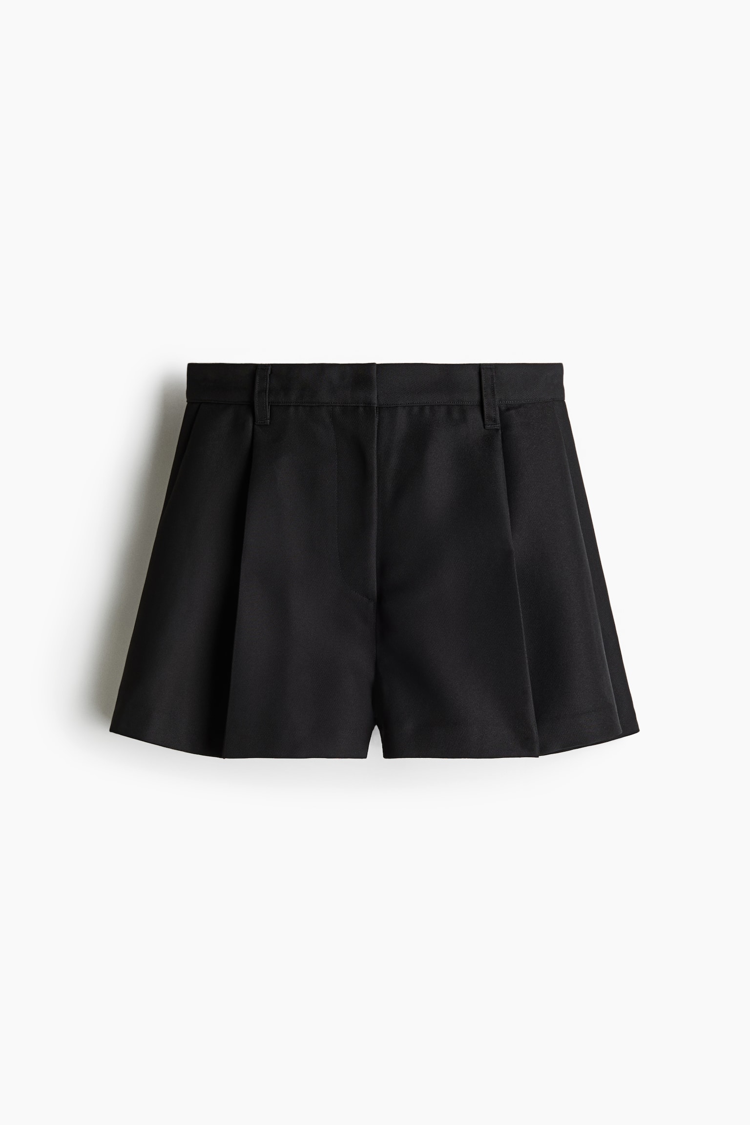 Pleat-detail shorts - Black - 2