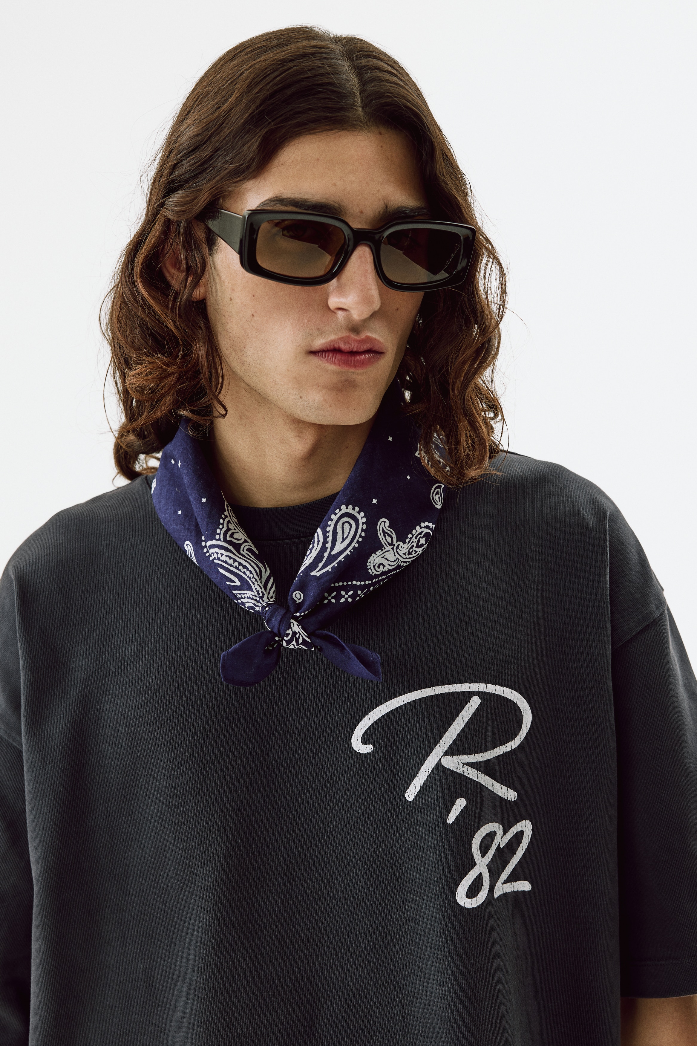 Oversized Printed Cotton T-Shirt - Black/Racing/Cream/car/Orange/Sport Gear