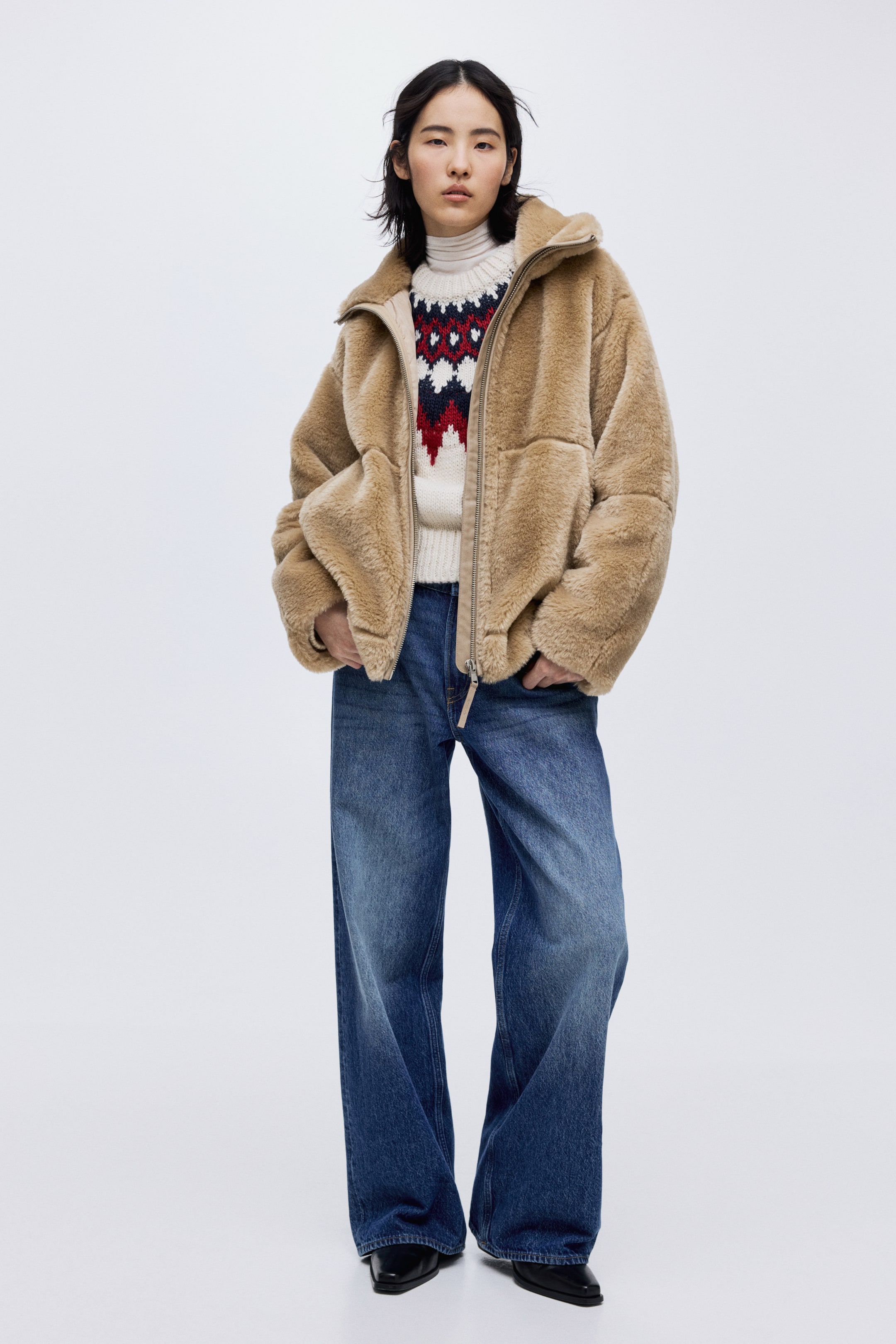 이미지 확대 보기: 오버사이즈 재킷 - 베이지 | H&M KR 2