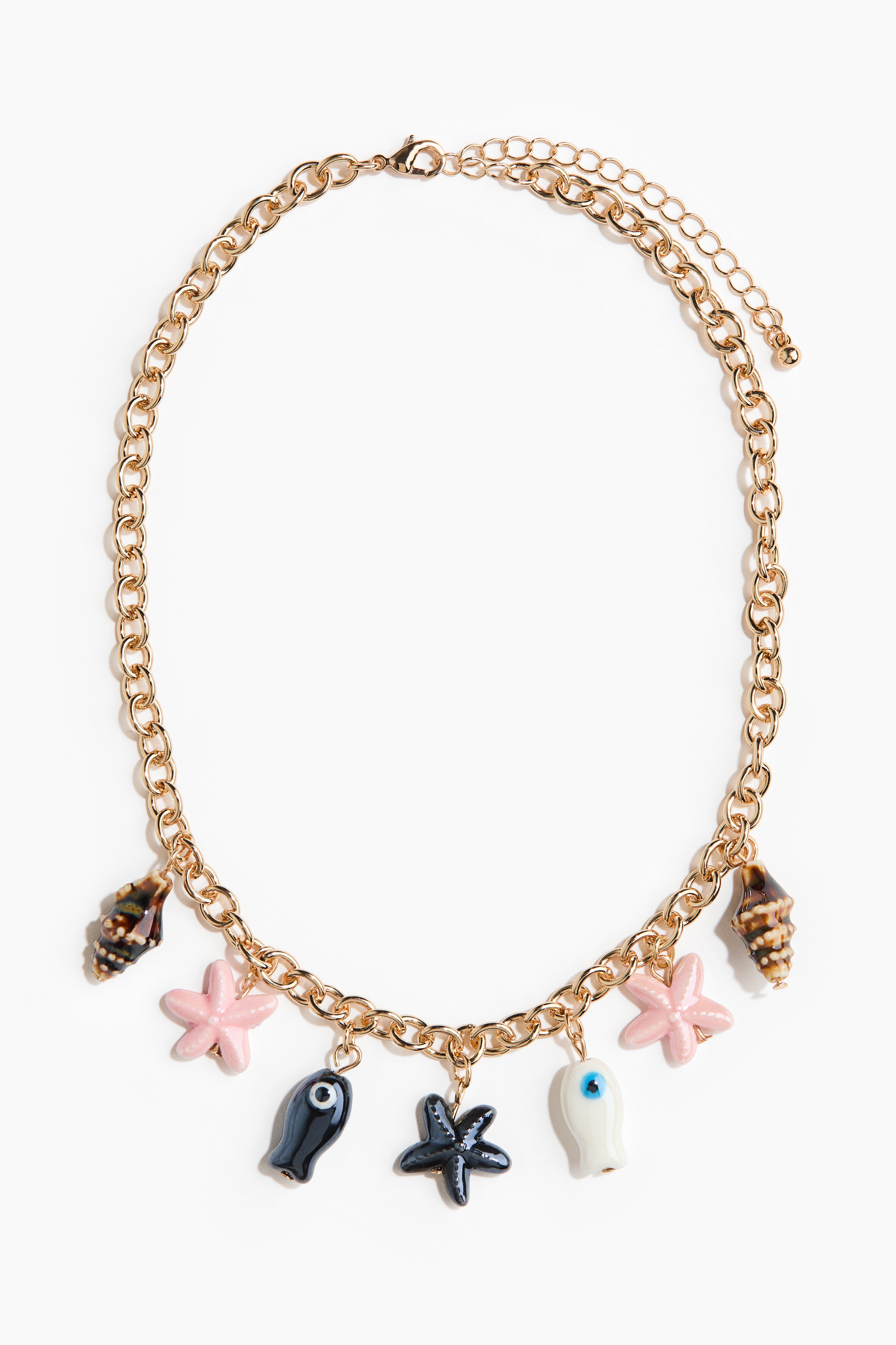 Charm Necklace - Gold-colored
