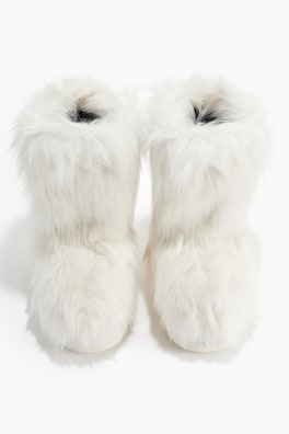Stivali pelosi con fodera calda - Bianco - DONNA | H&M IT