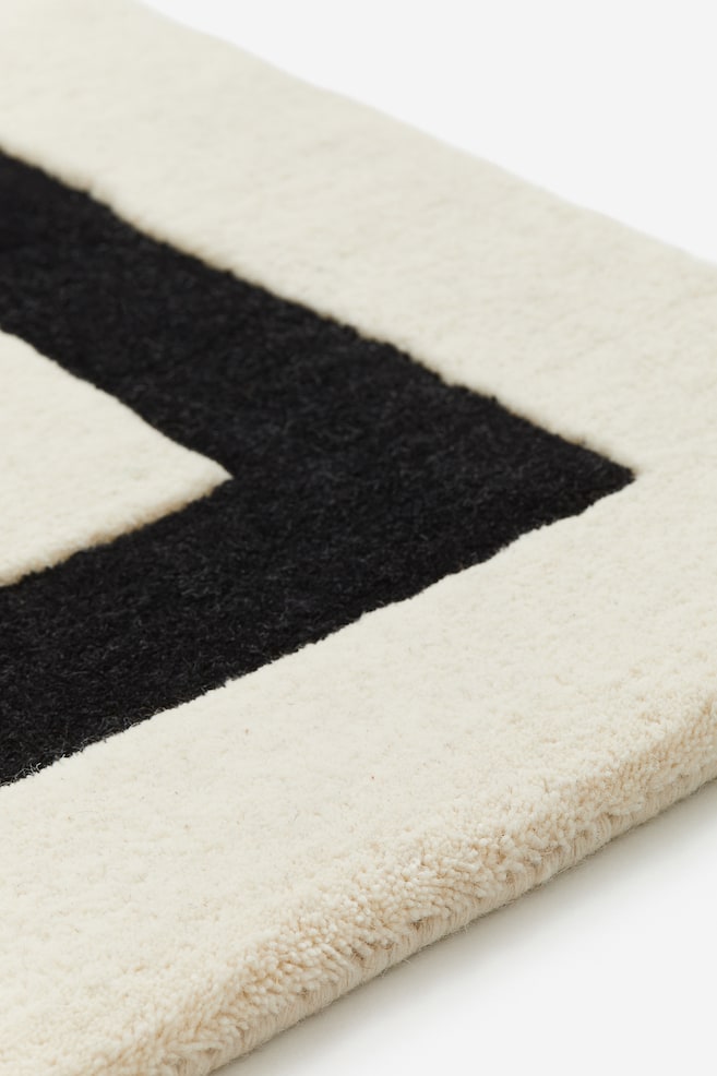 Wool rug - White/Patterned - 4