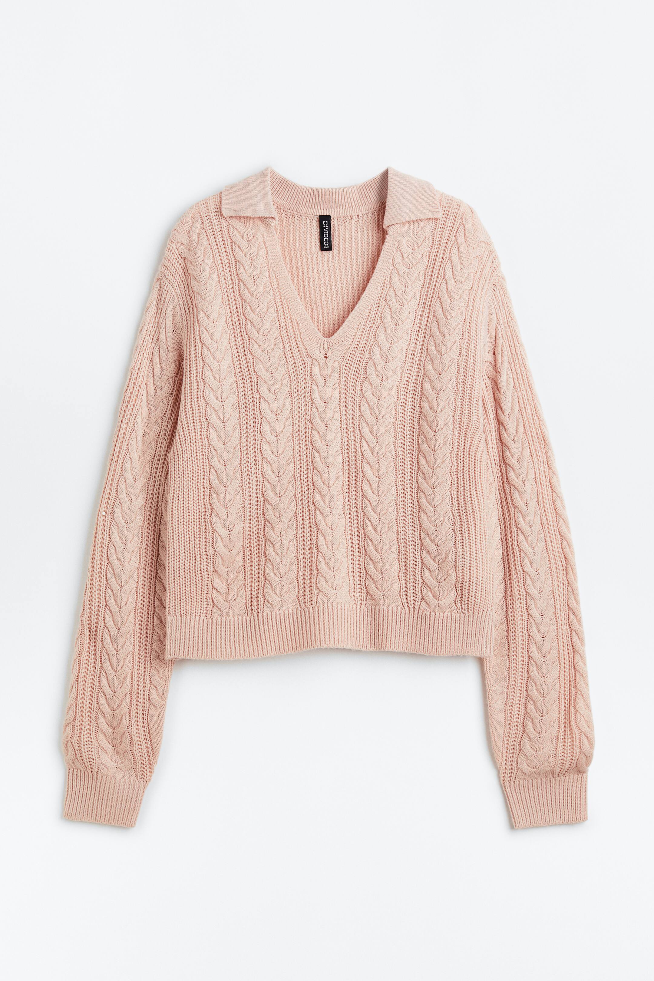 Collared Cable Knit Sweater