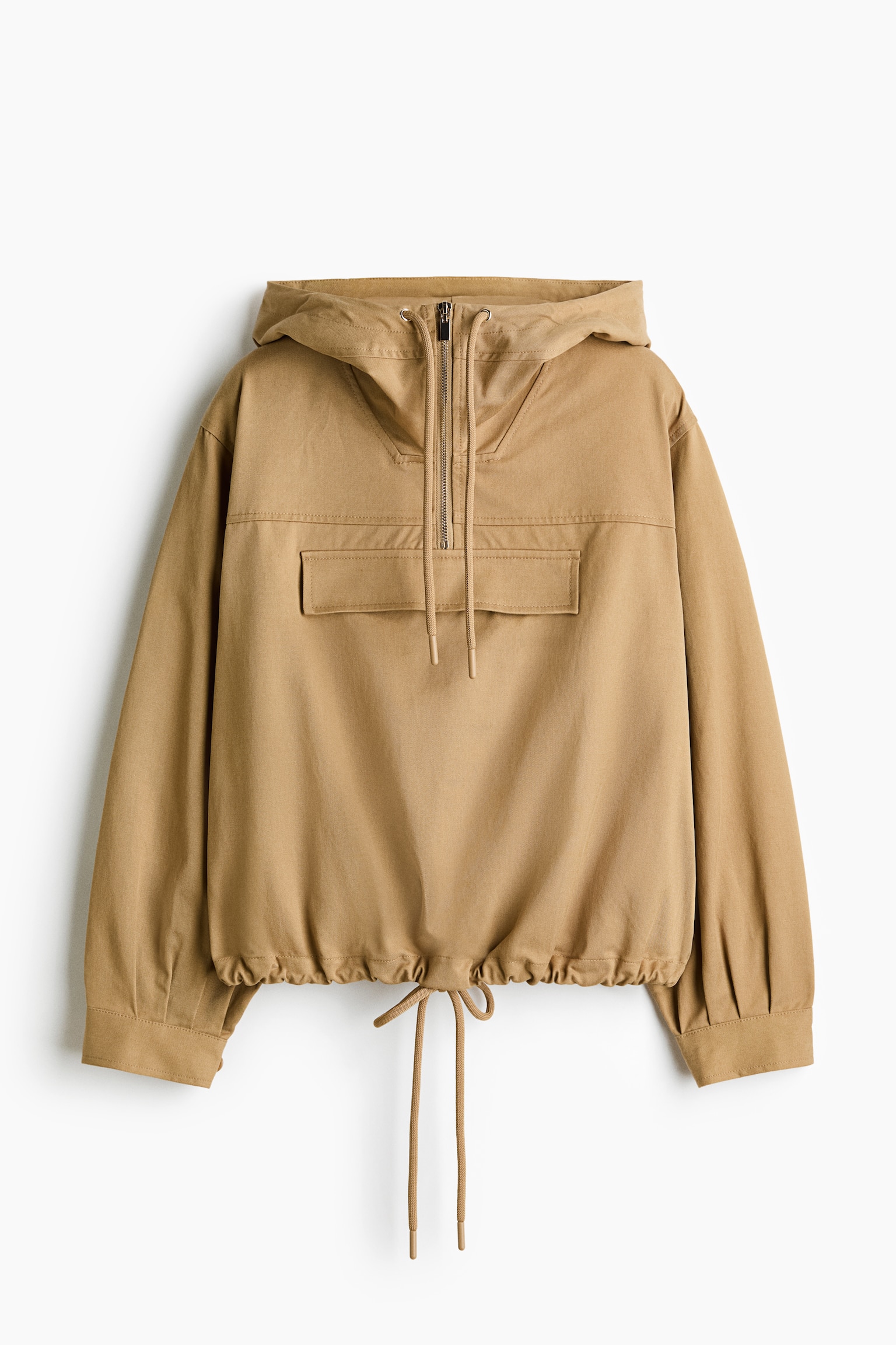 Twill popover jacket - Dark beige - 2