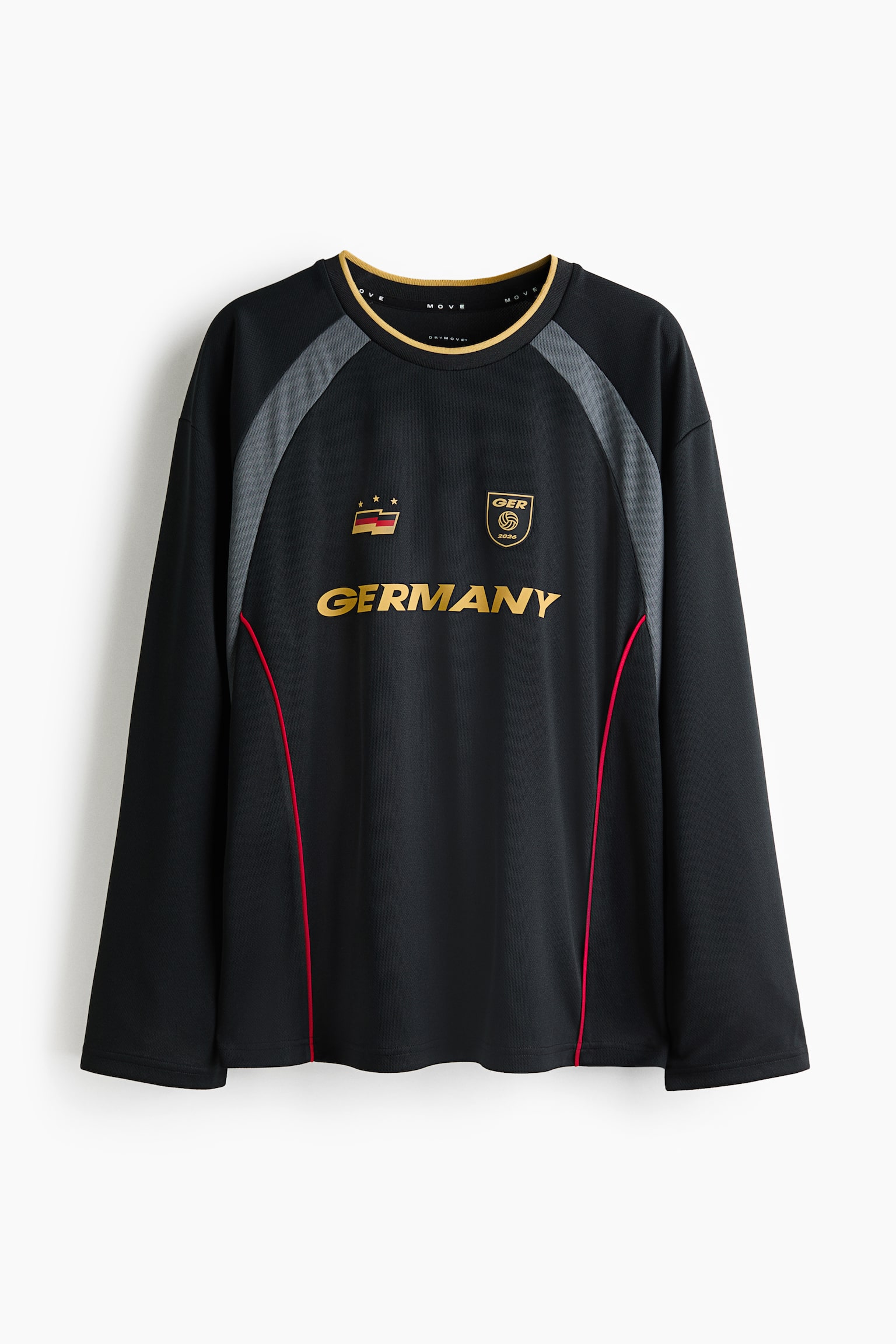 Oversized Printed Soccer Jersey with DryMove™ - Black/Germany/White/USA/Light blue/Argentina/Yellow/Brasil - 1
