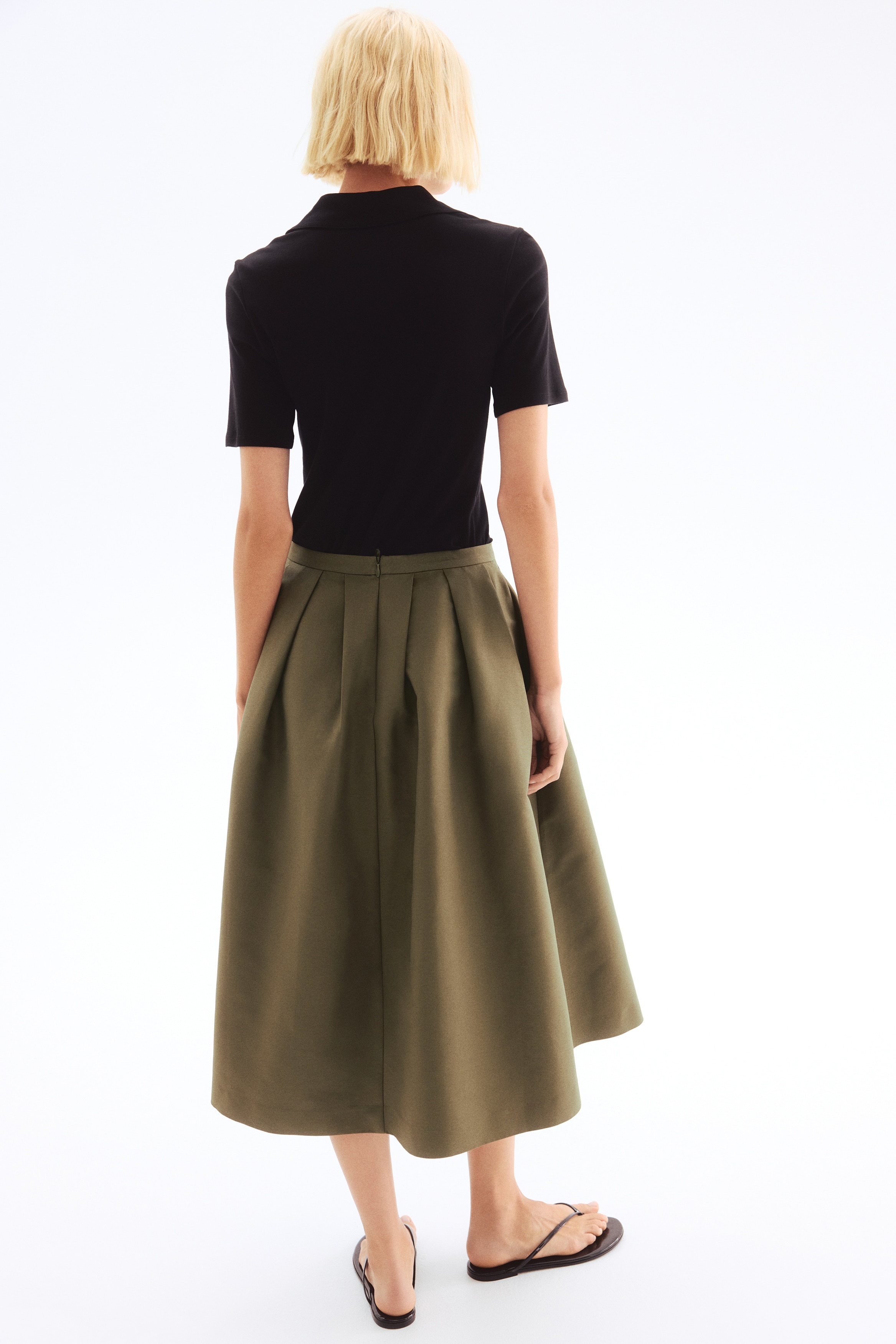 A-line midi skirt