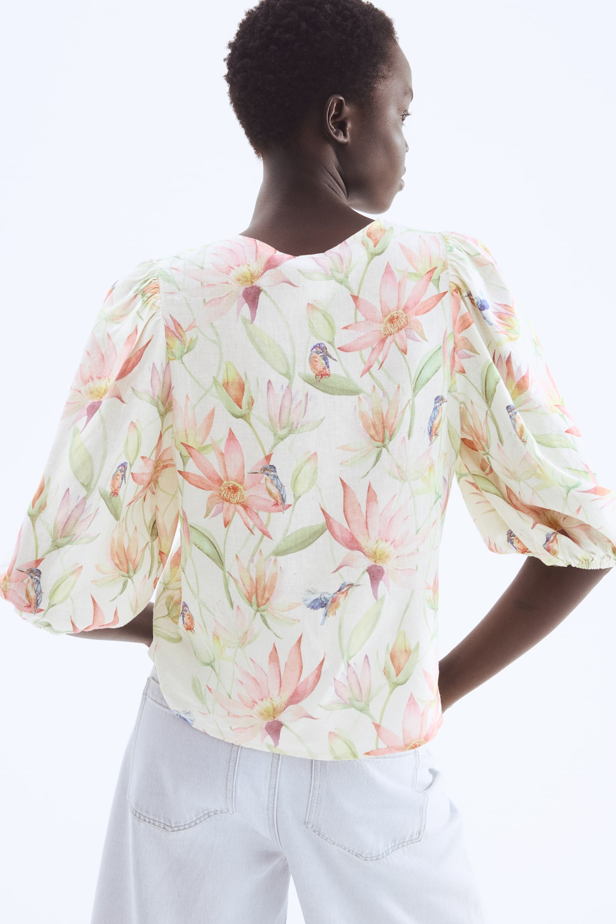 Linen-Blend Blouse - image 2