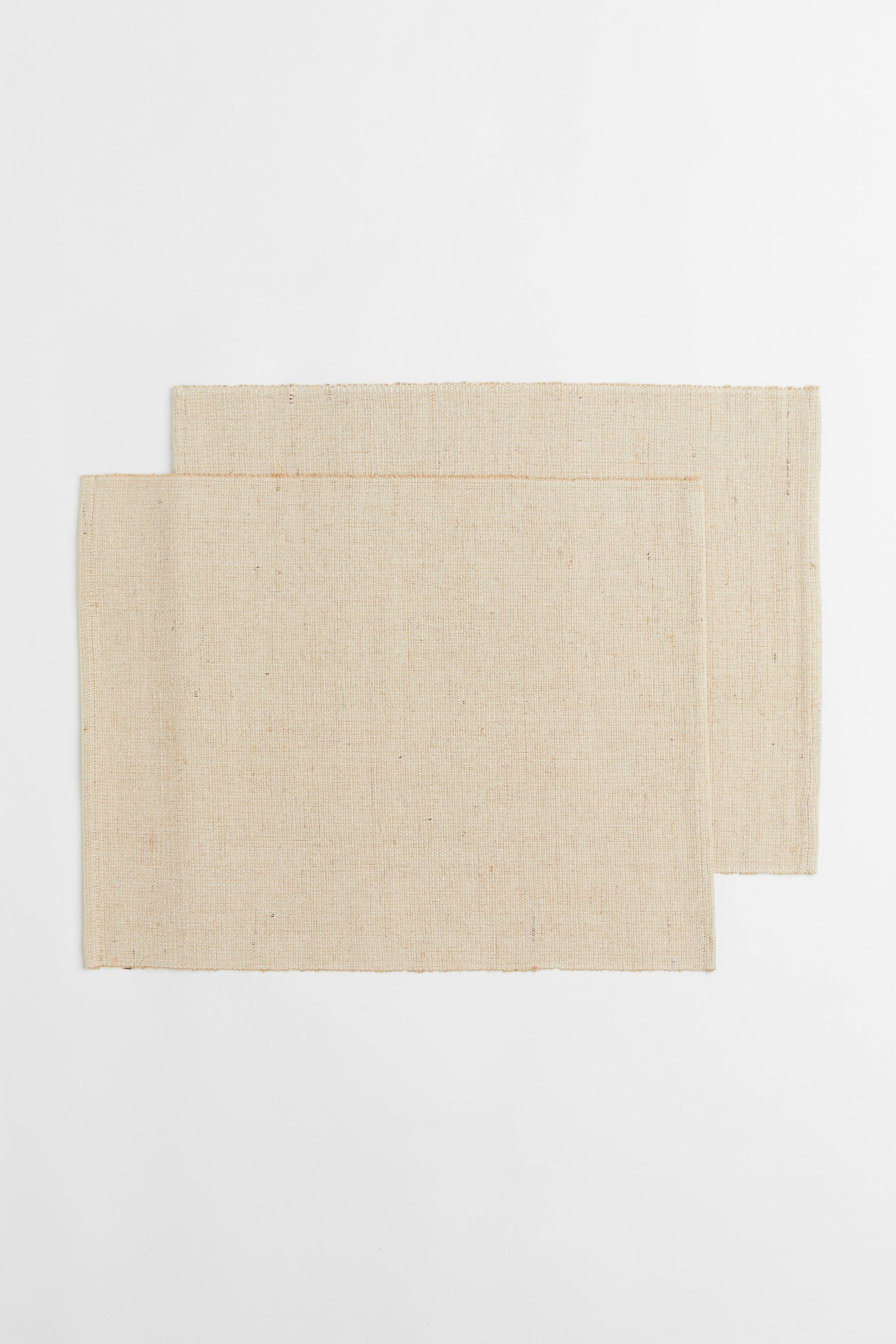 Prikaži veću sliku: Dva stona podmetača od mešavine jute - Svetlobež lapor - Home All | H&M RS 2